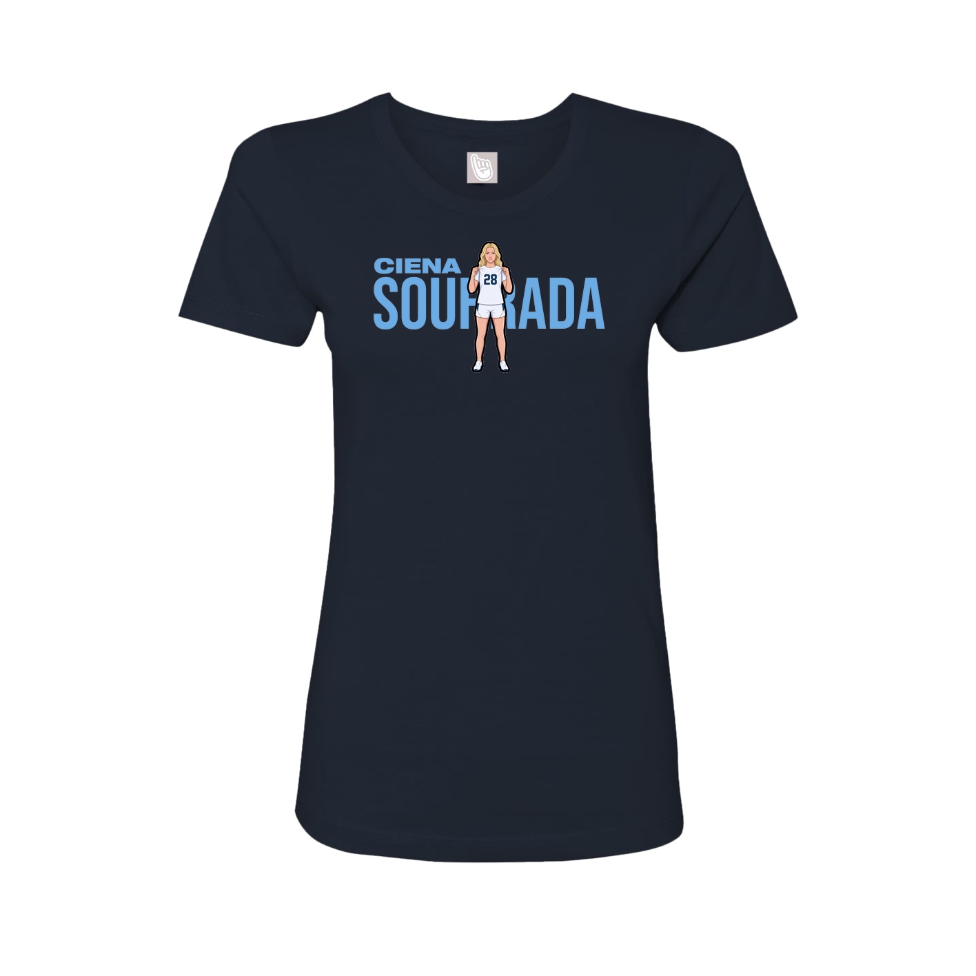 Womens Tee — Player Name in Navy