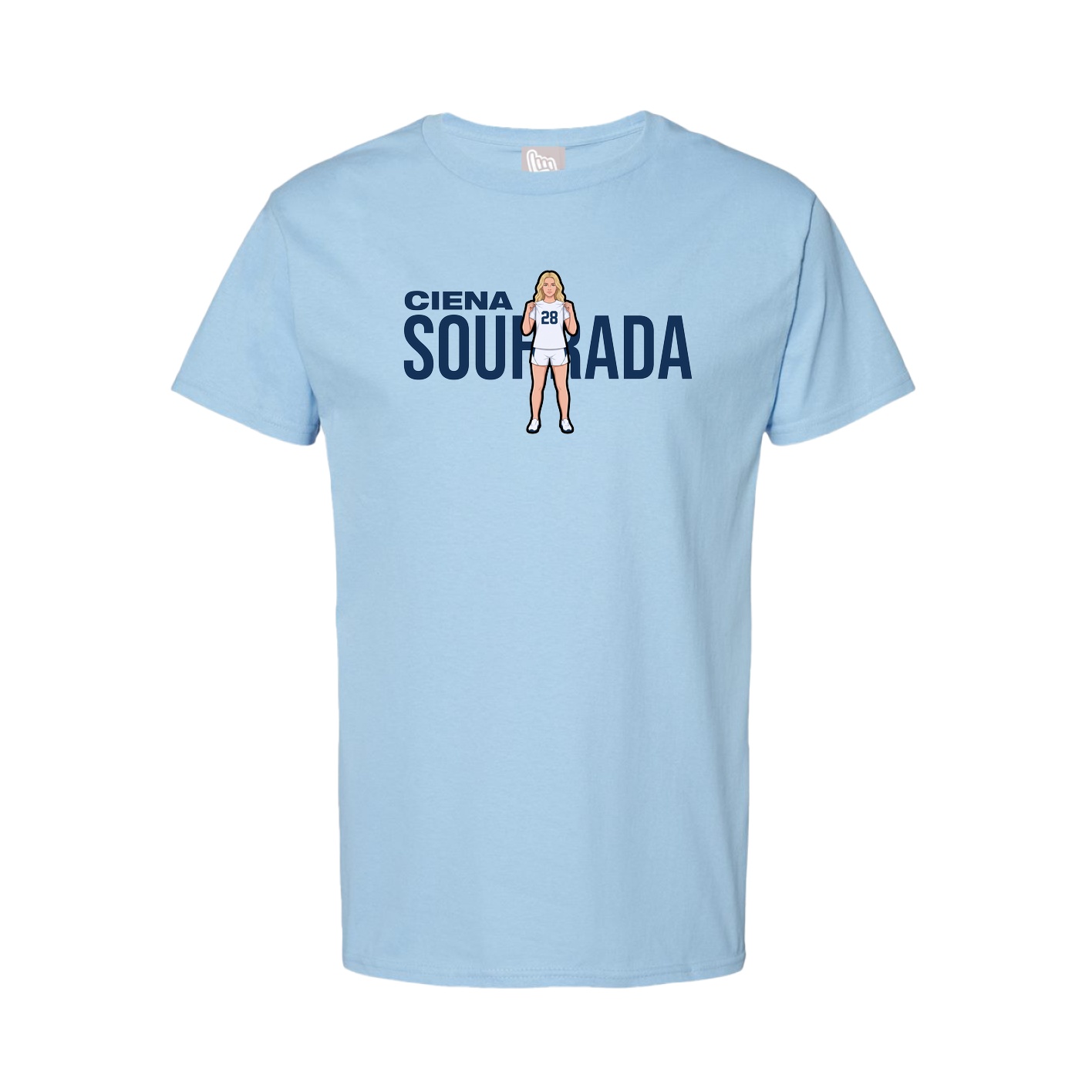Youth Tee — Player Name in Light Blue