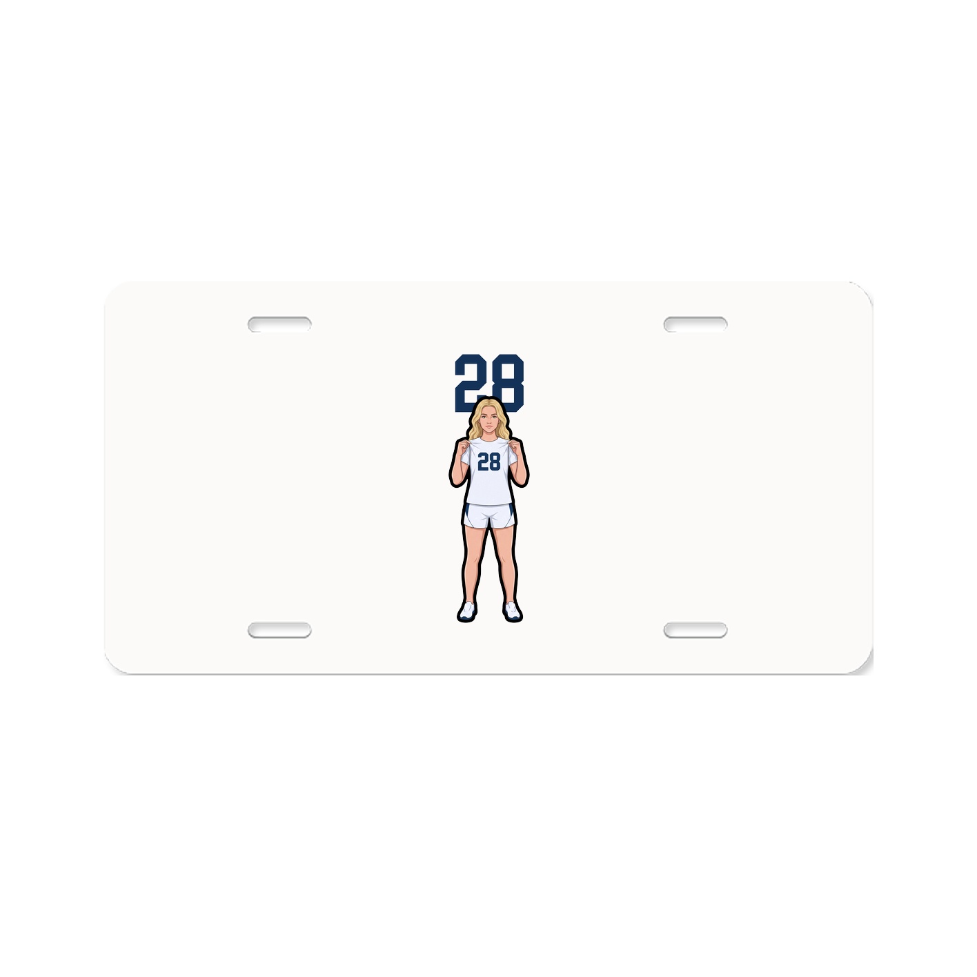 License Plate — Number Top in Classic