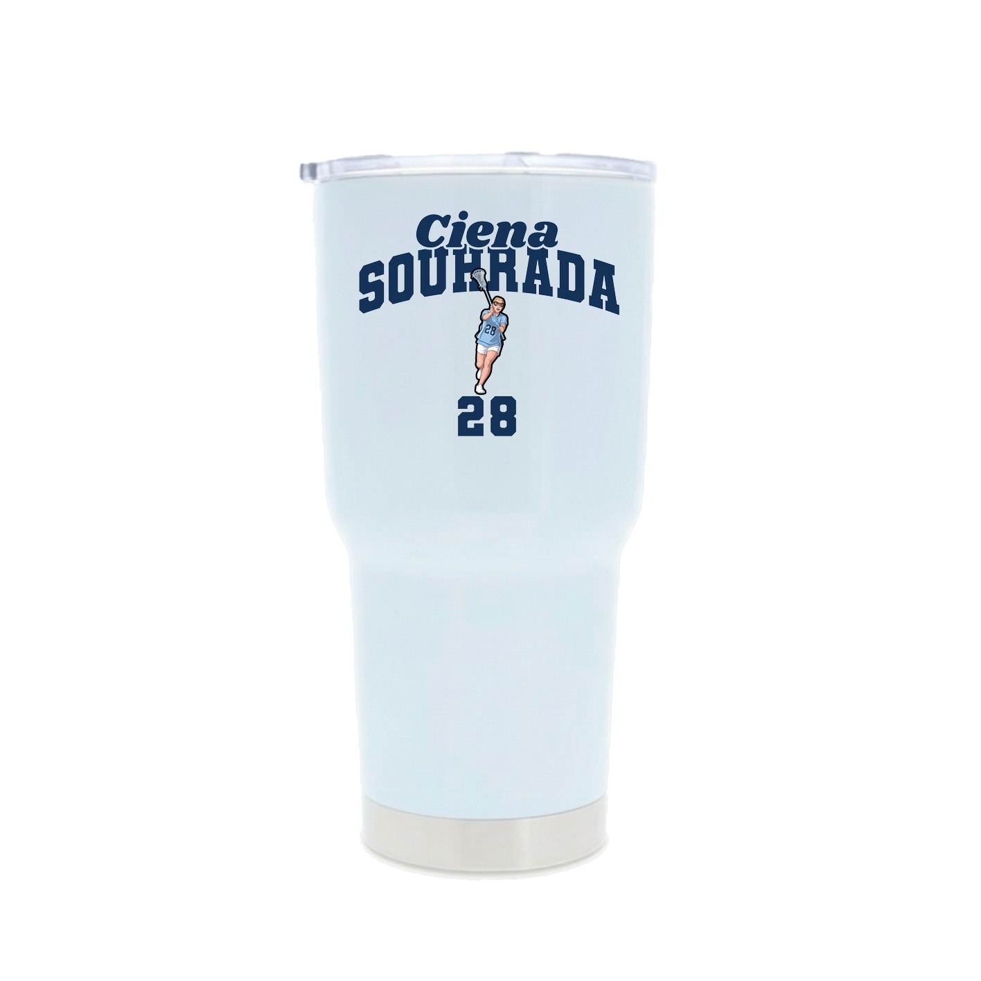 30oz Stainless Steel Tumbler — Signature Arch in White