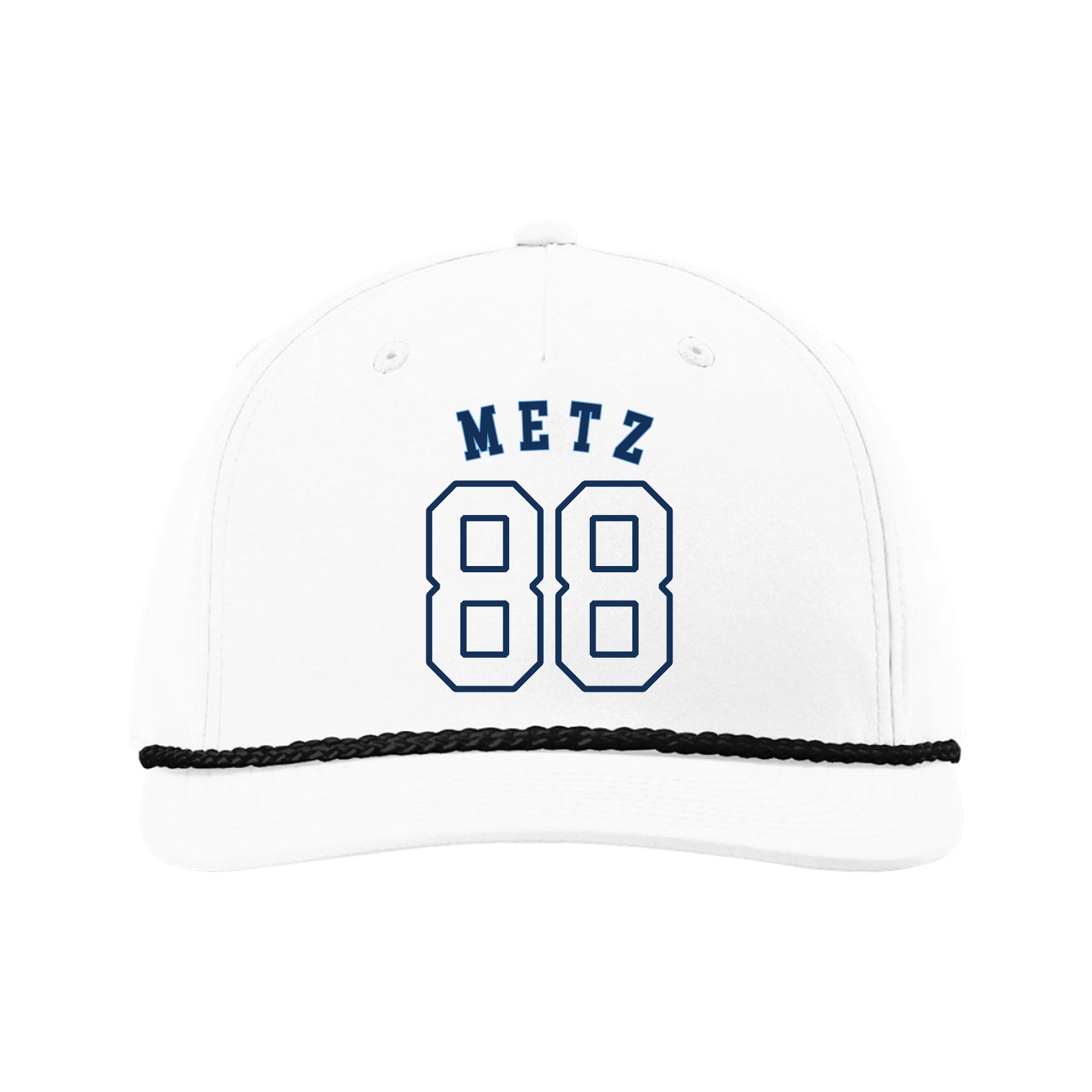 Five-Panel Classic Rope Cap — Shirsey Arch in White