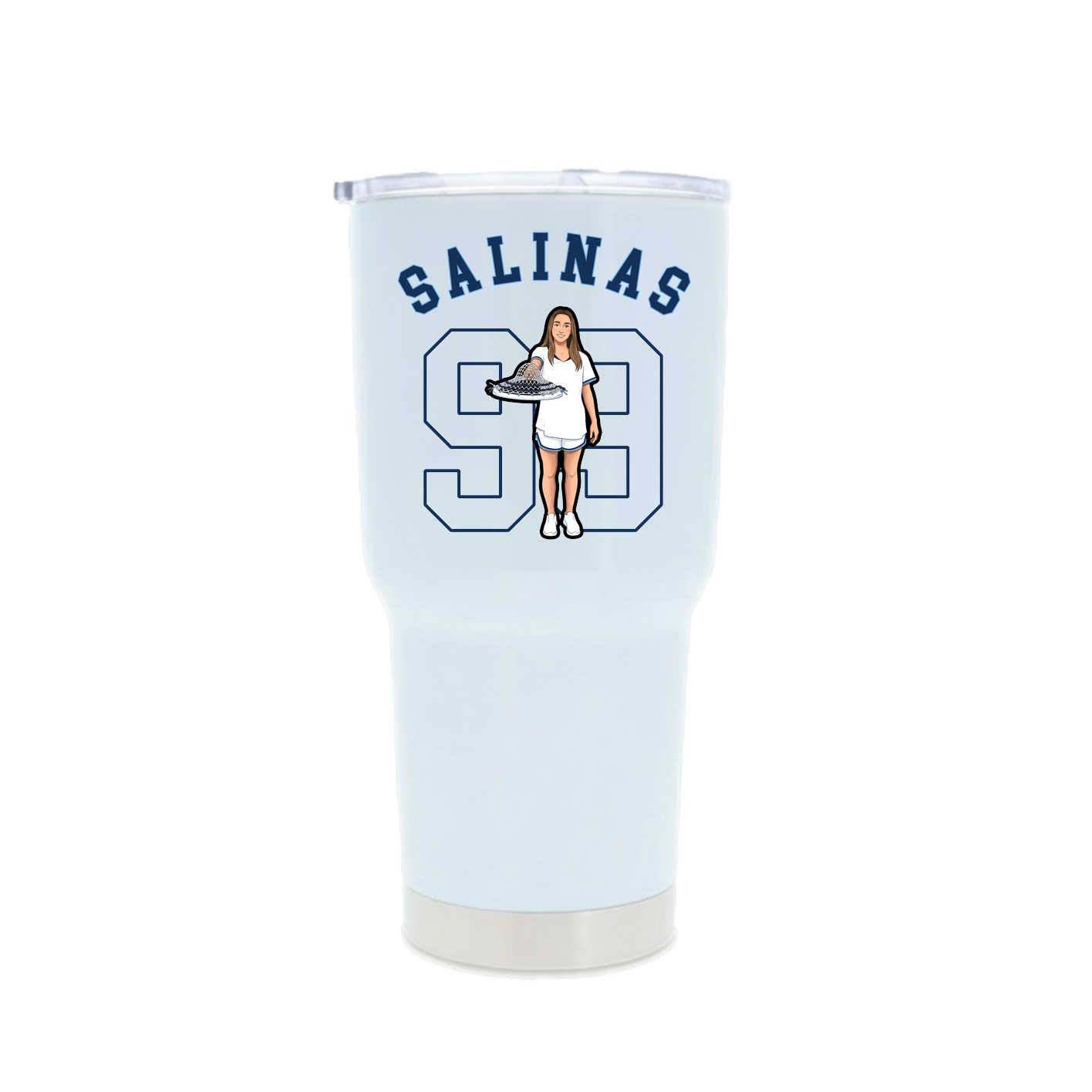 30oz Stainless Steel Tumbler — Shirsey Arch in White
