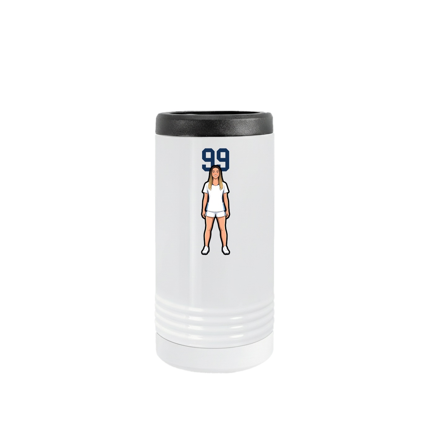 Slim Beverage Holder — Number Top in White