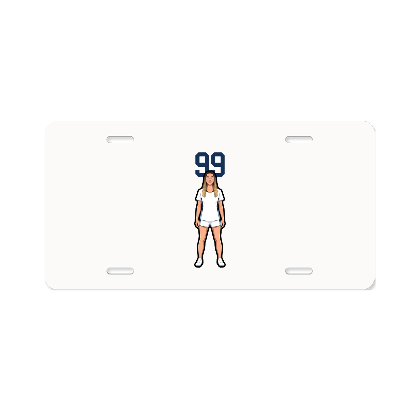 License Plate — Number Top in Classic