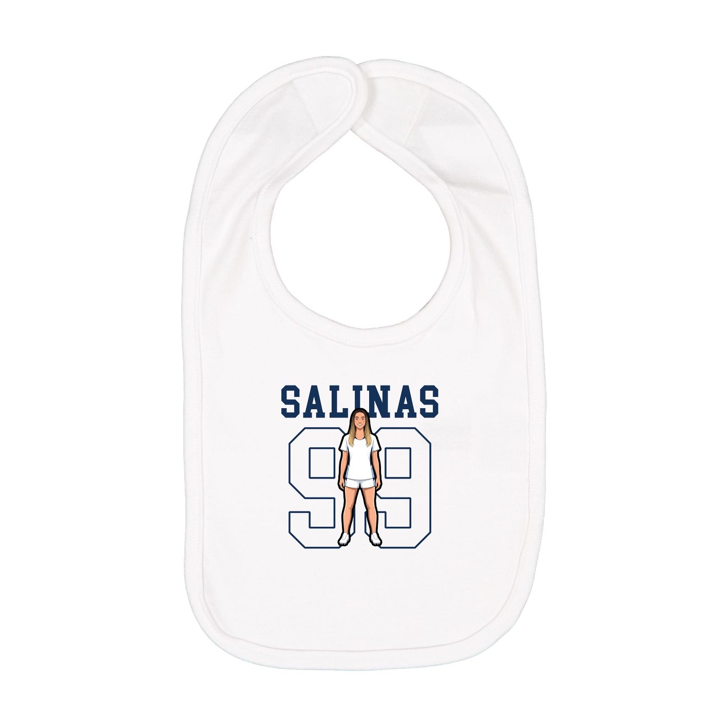 Infant Bib — Shirsey in White