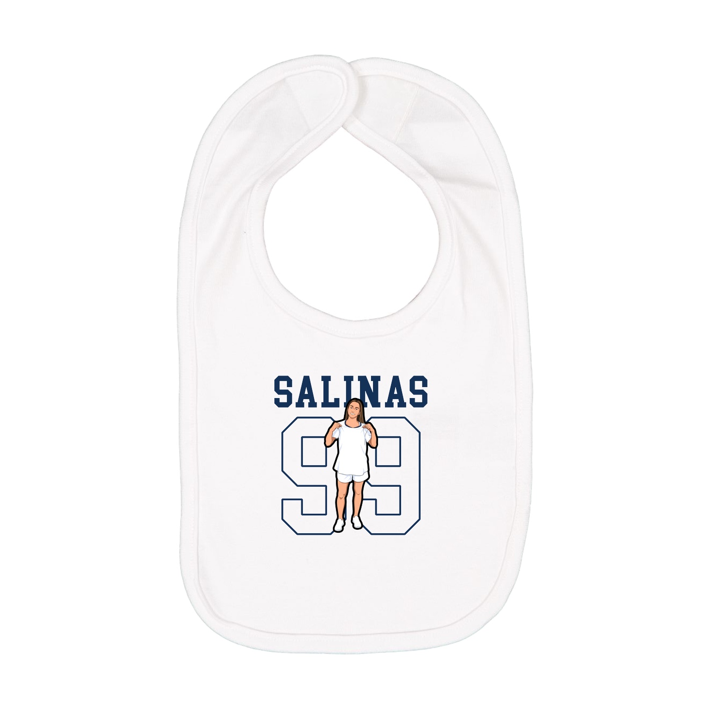 Infant Bib — Shirsey in White