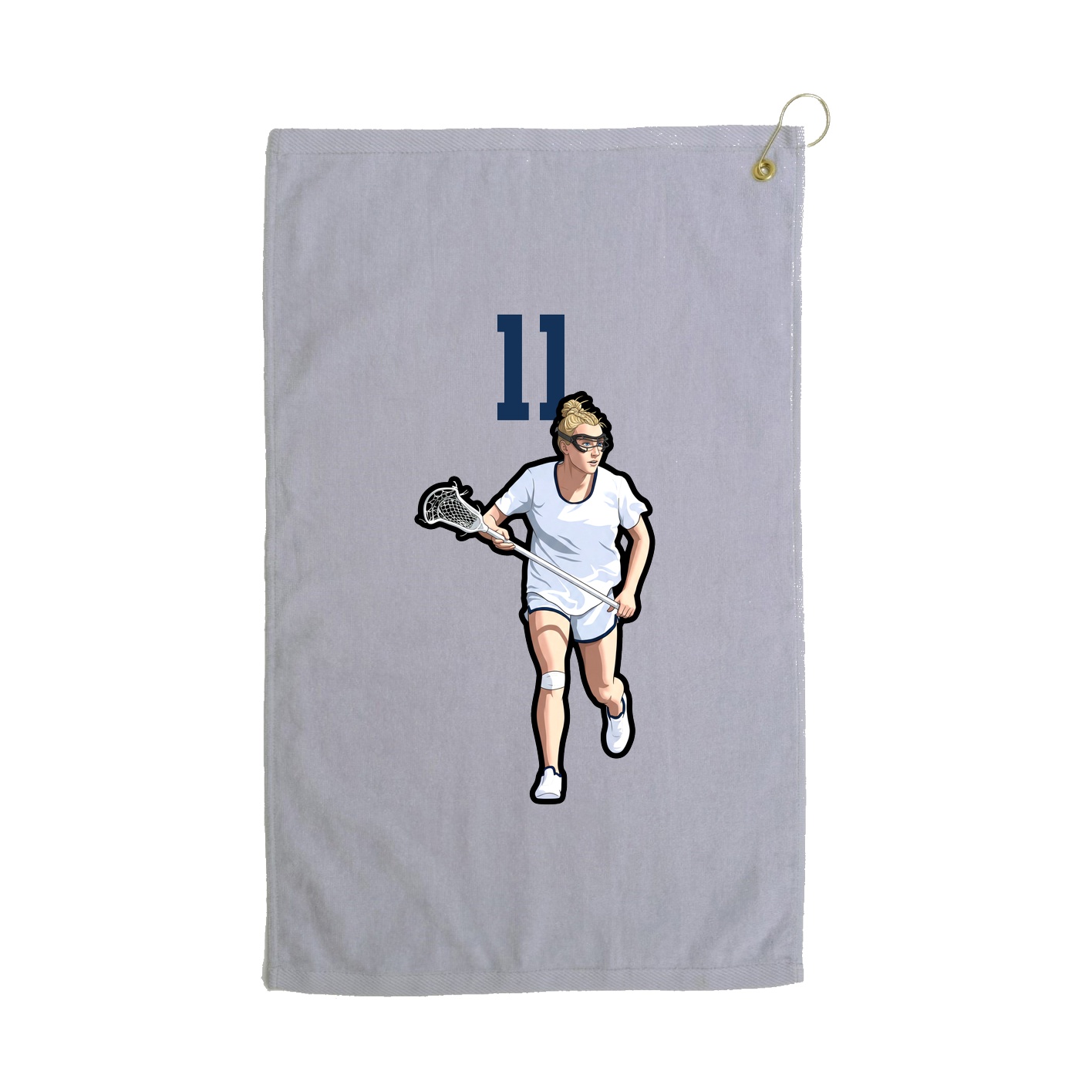 Golf Towel — Number Top in Grey