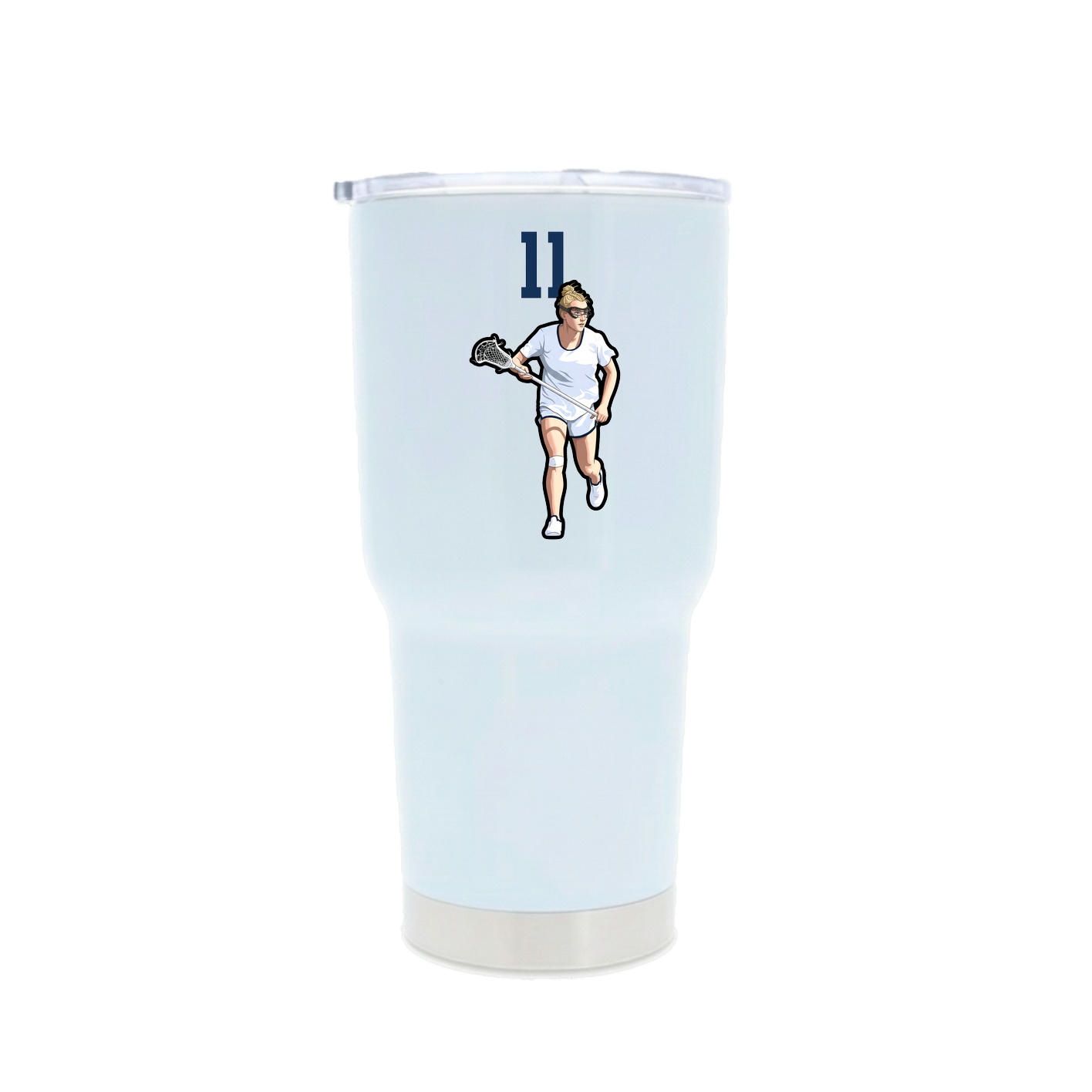 30oz Stainless Steel Tumbler — Number Top in White