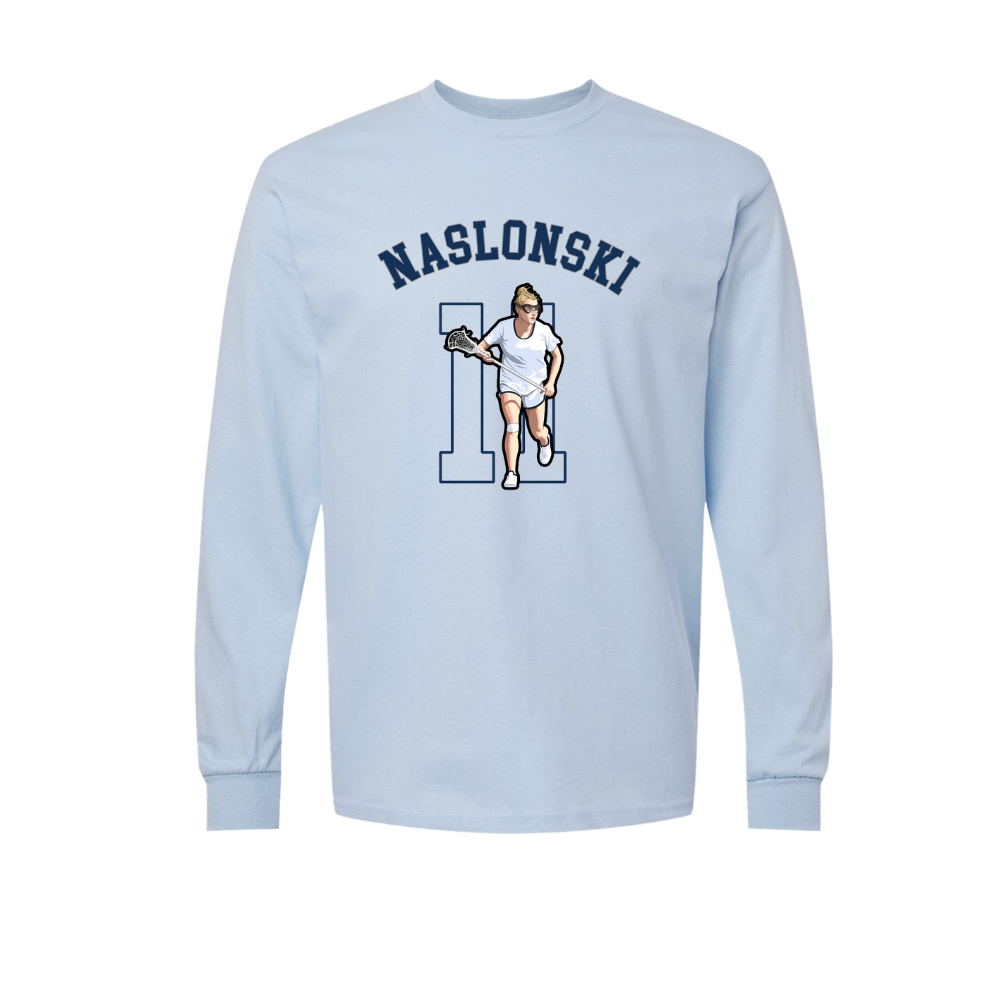 Long Sleeve Tee — Shirsey Arch in Light Blue