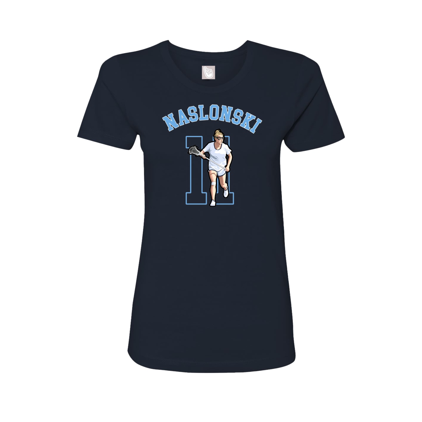 Fitted Women's Tee — Shirsey Arch in Navy
