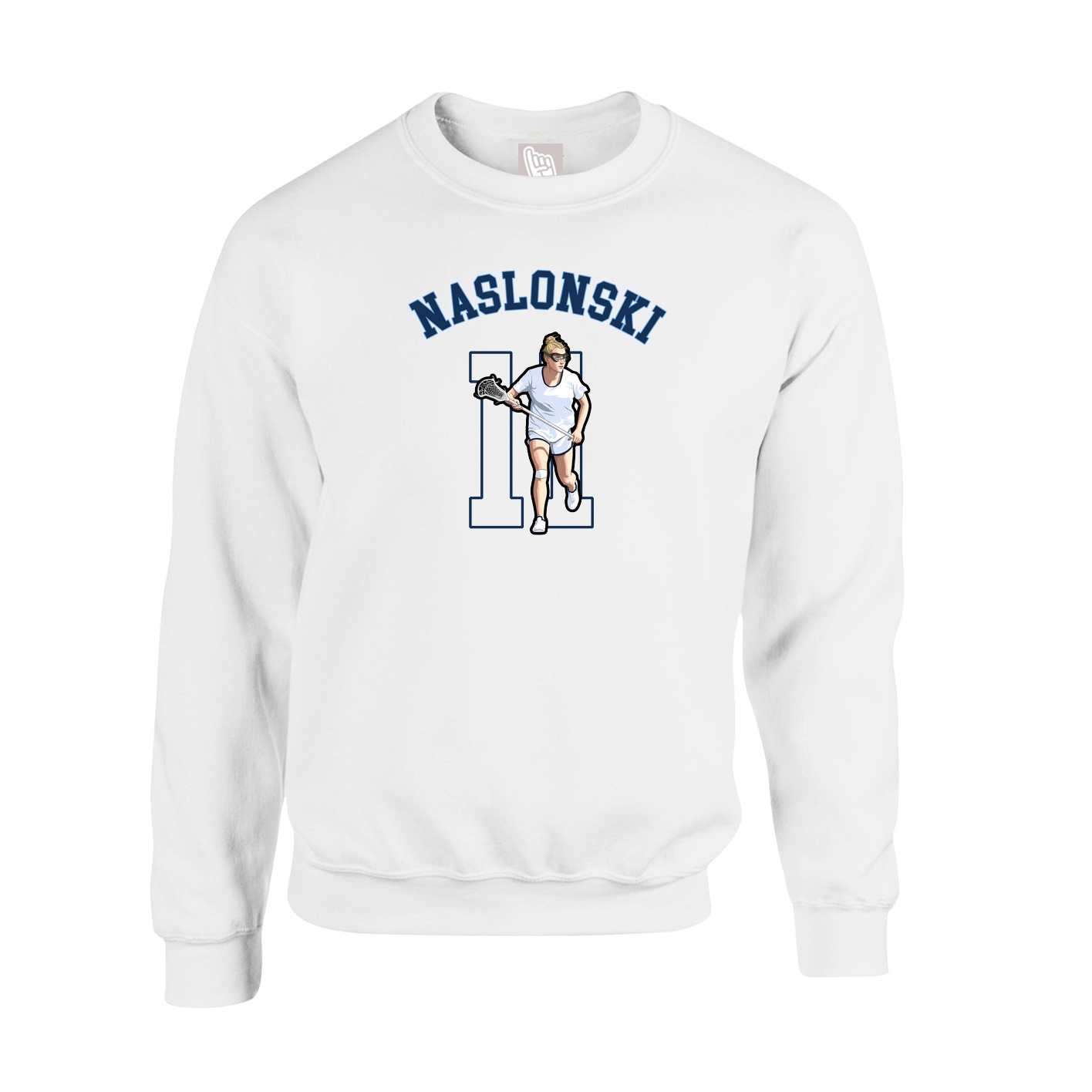 Fleece Crew — Shirsey Arch in White
