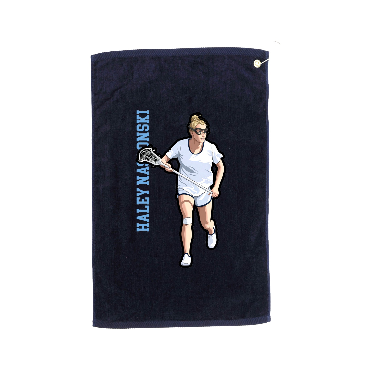 Golf Towel — Name Vertical in Navy