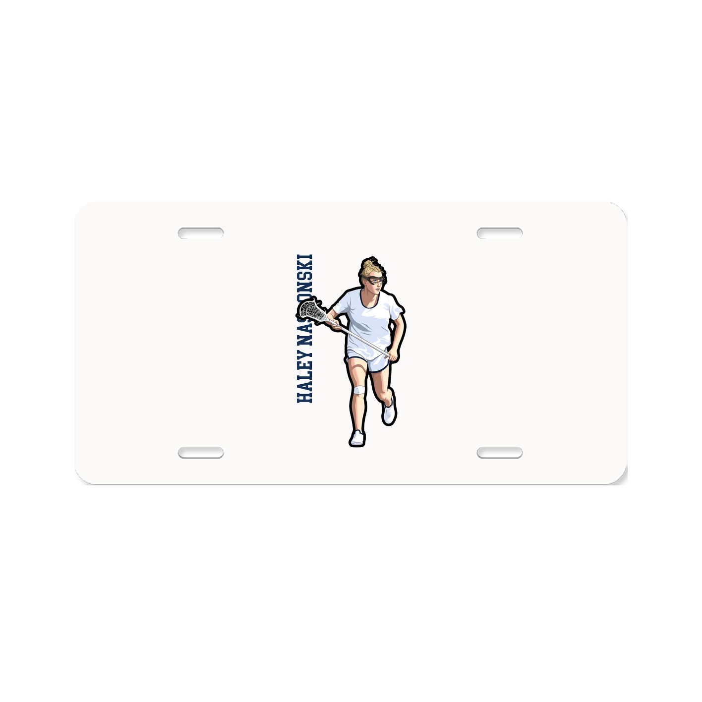 License Plate — Name Vertical in Classic