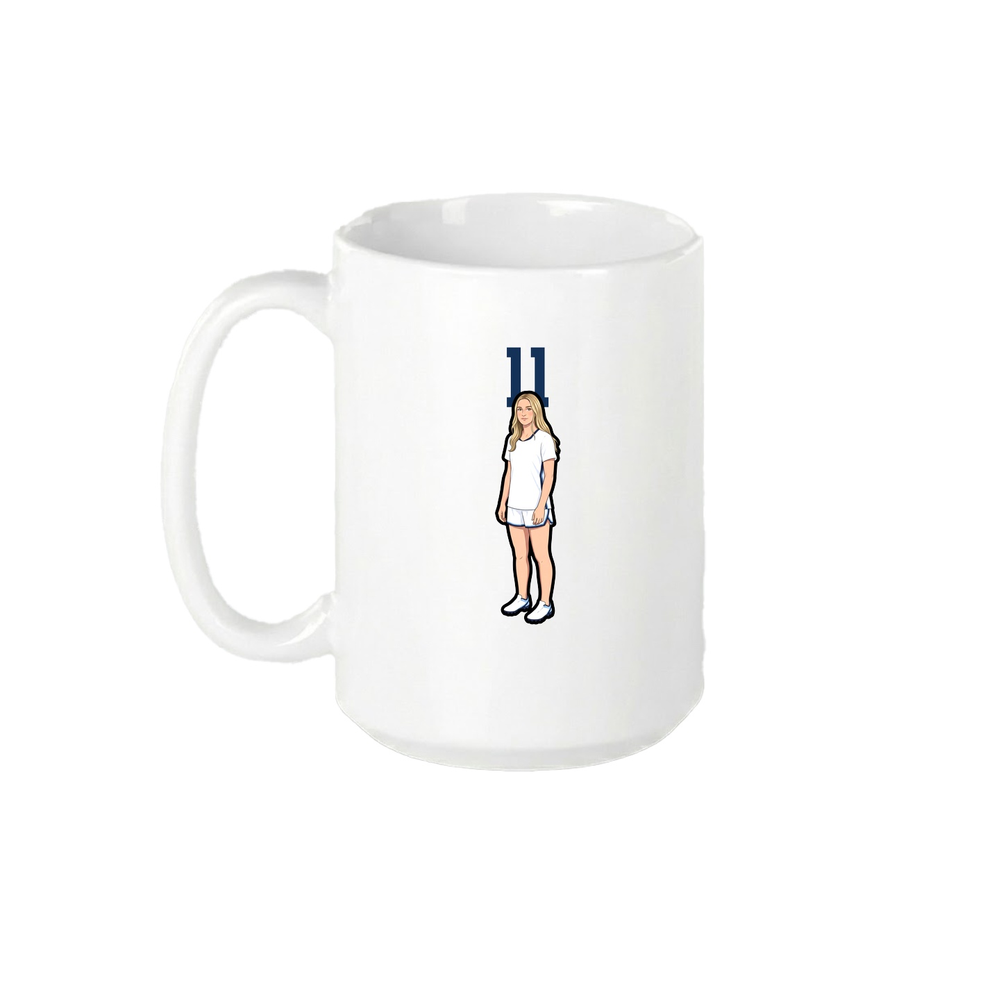 15oz Coffee Mug — Number Top in White