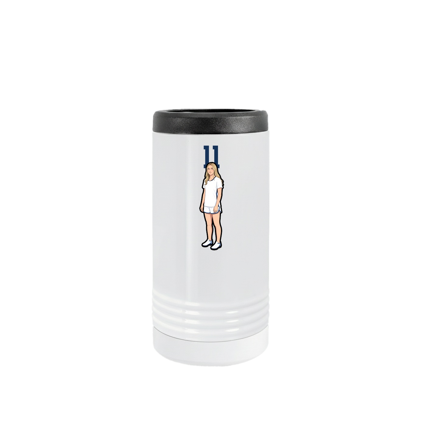 Slim Beverage Holder — Number Top in White