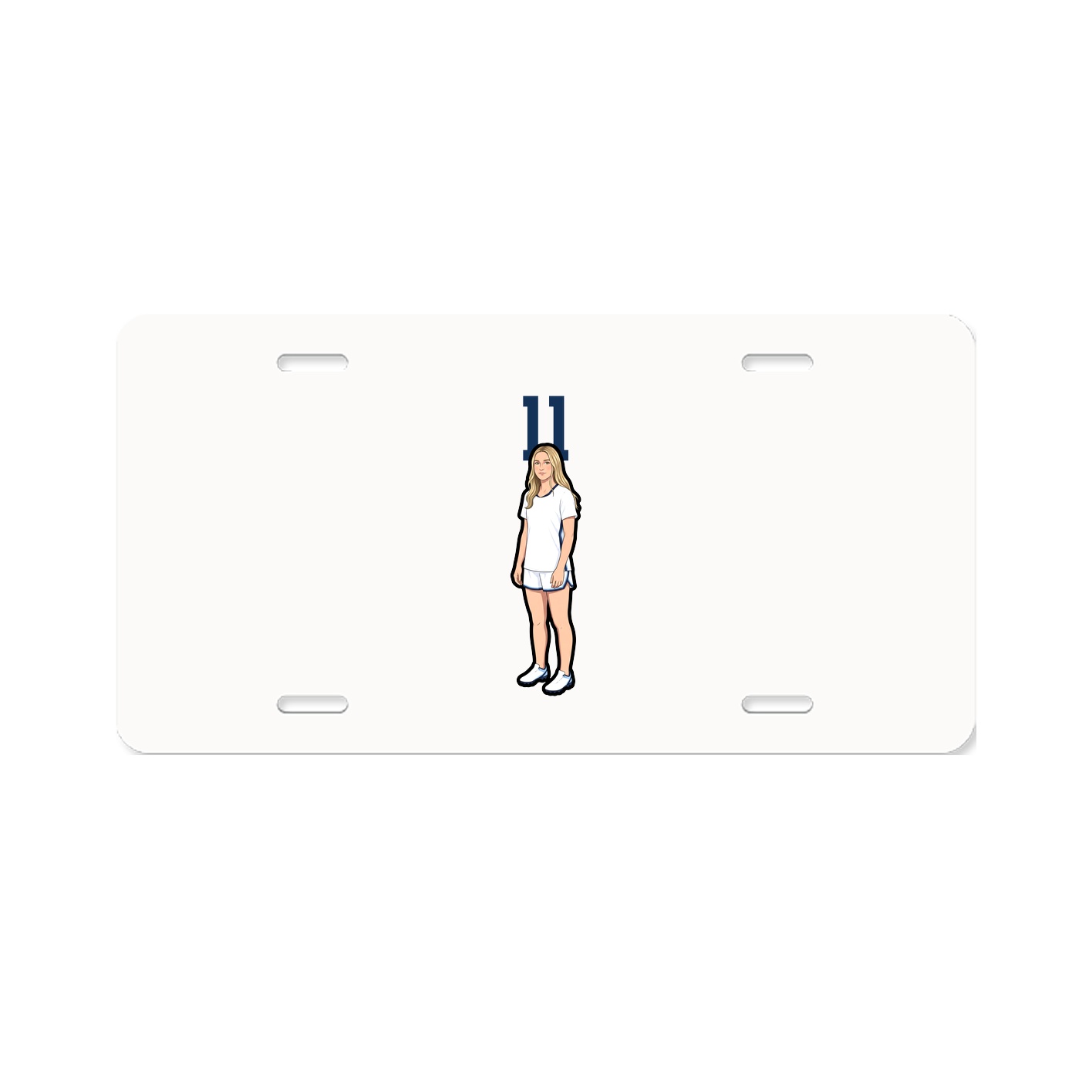 License Plate — Number Top in Classic