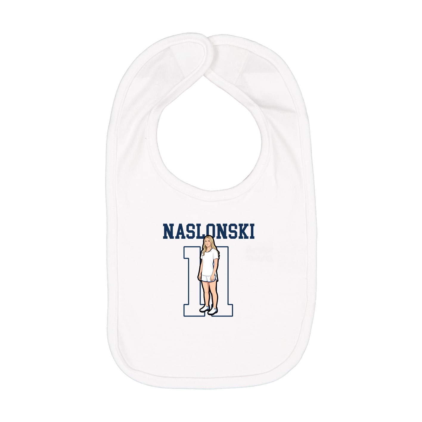 Infant Bib — Shirsey in White