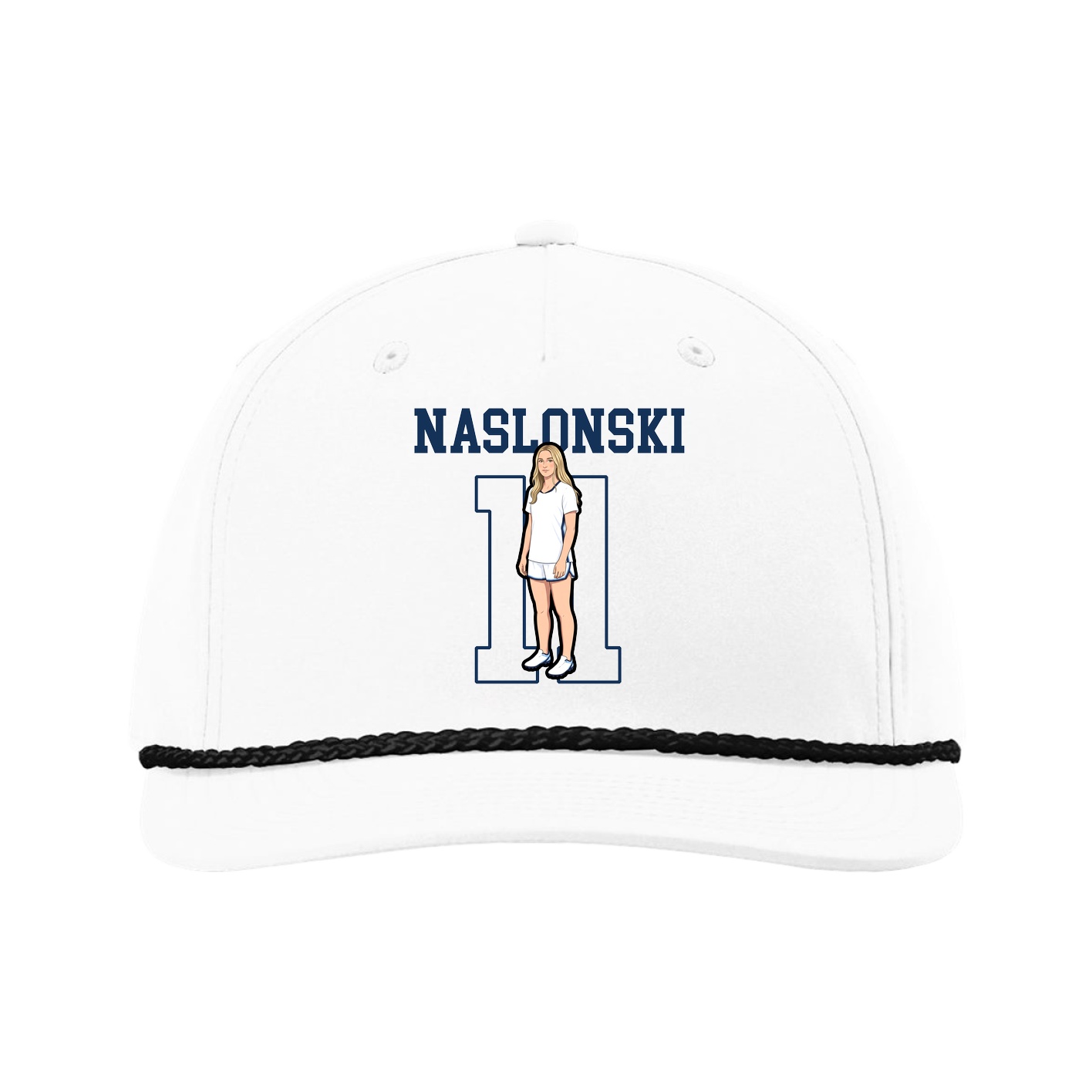 Five-Panel Classic Rope Cap — Shirsey in White