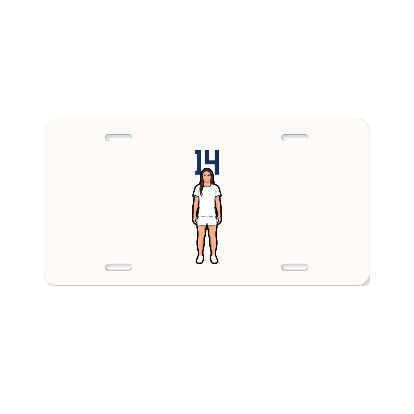 License Plate — Number Top in Classic