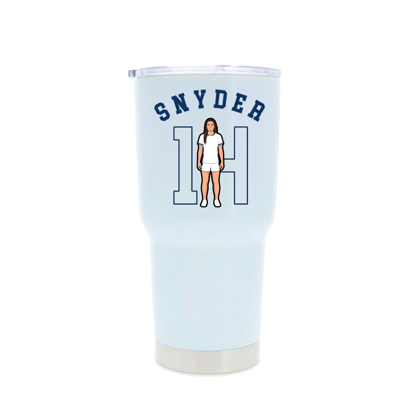30oz Stainless Steel Tumbler — Shirsey Arch in White