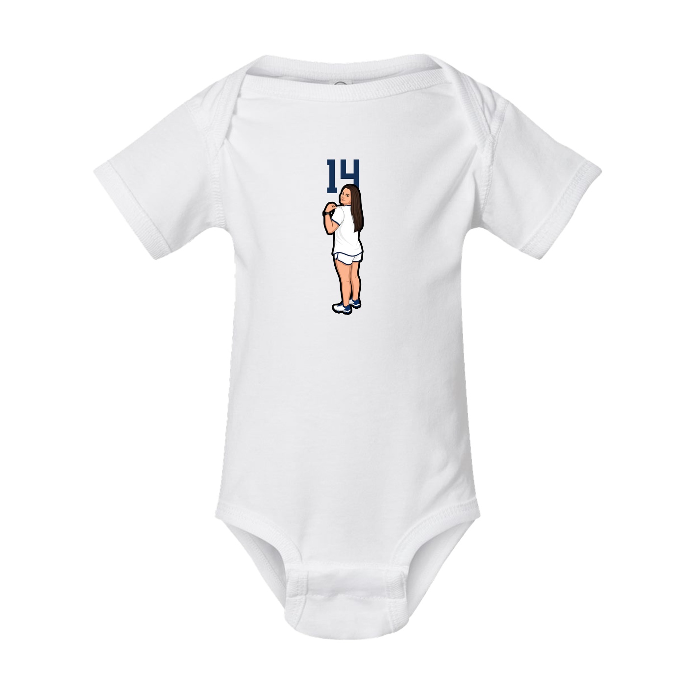 Baby Onesie — Number Top in White