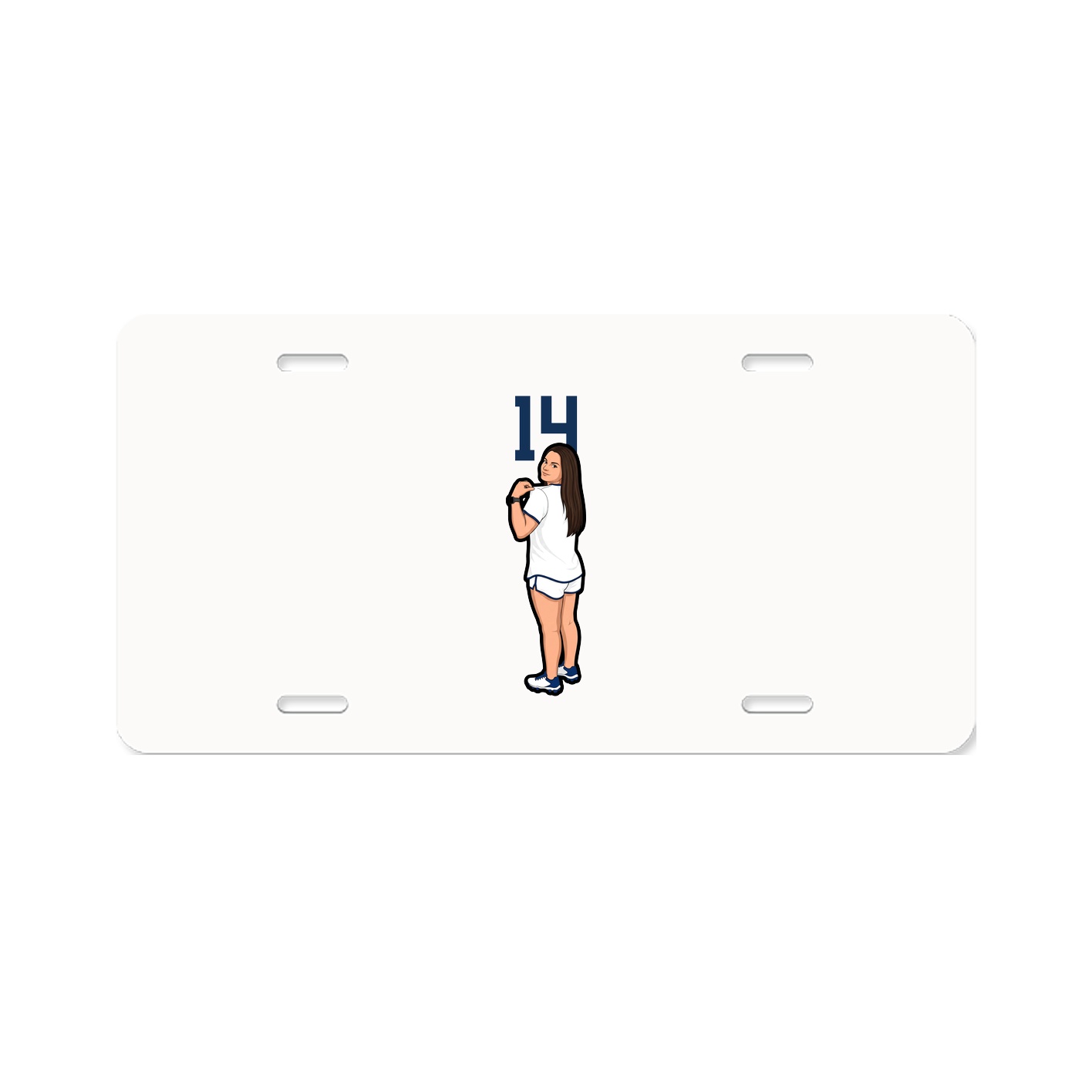 License Plate — Number Top in Classic