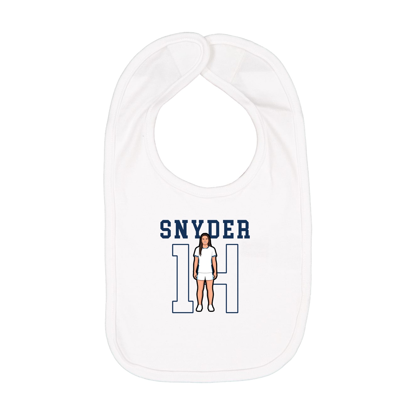 Infant Bib — Shirsey in White