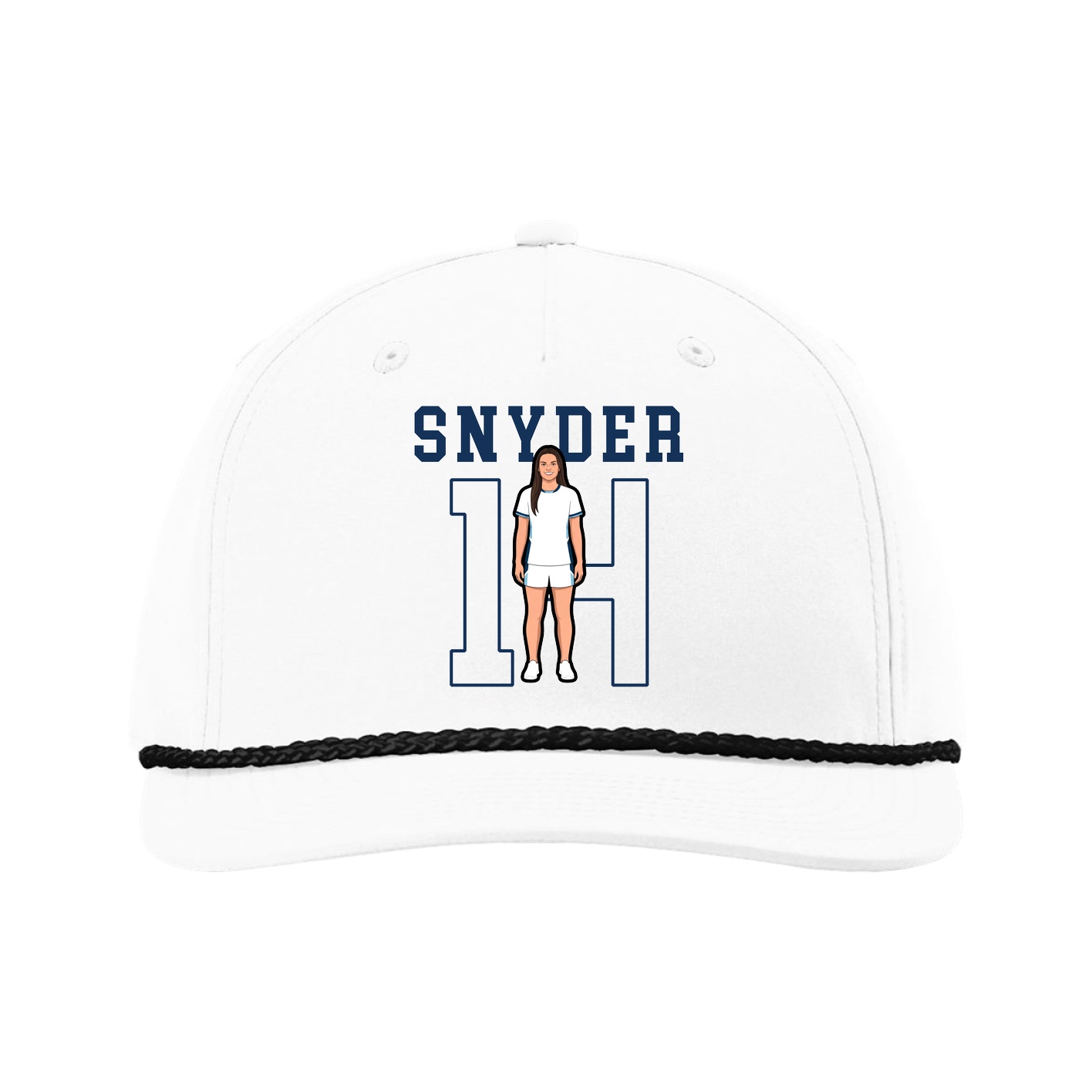 Five-Panel Classic Rope Cap — Shirsey in White
