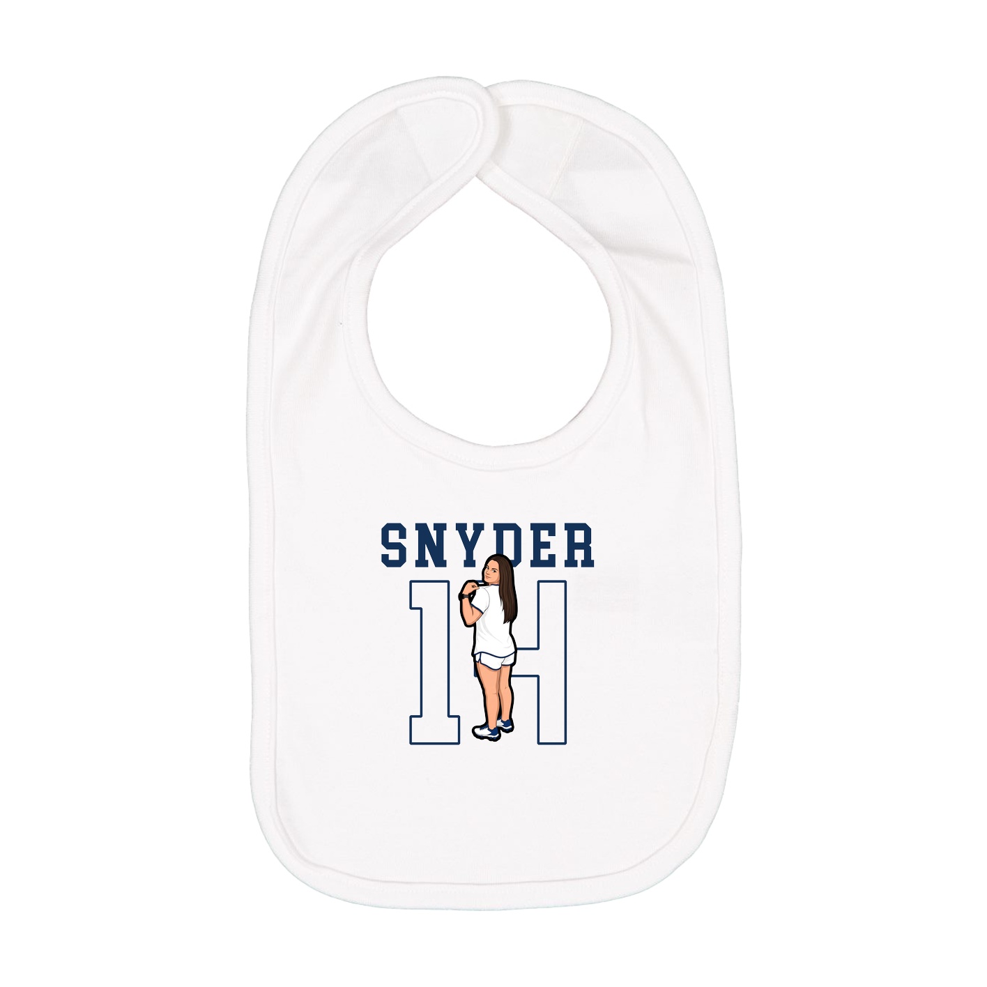 Infant Bib — Shirsey in White