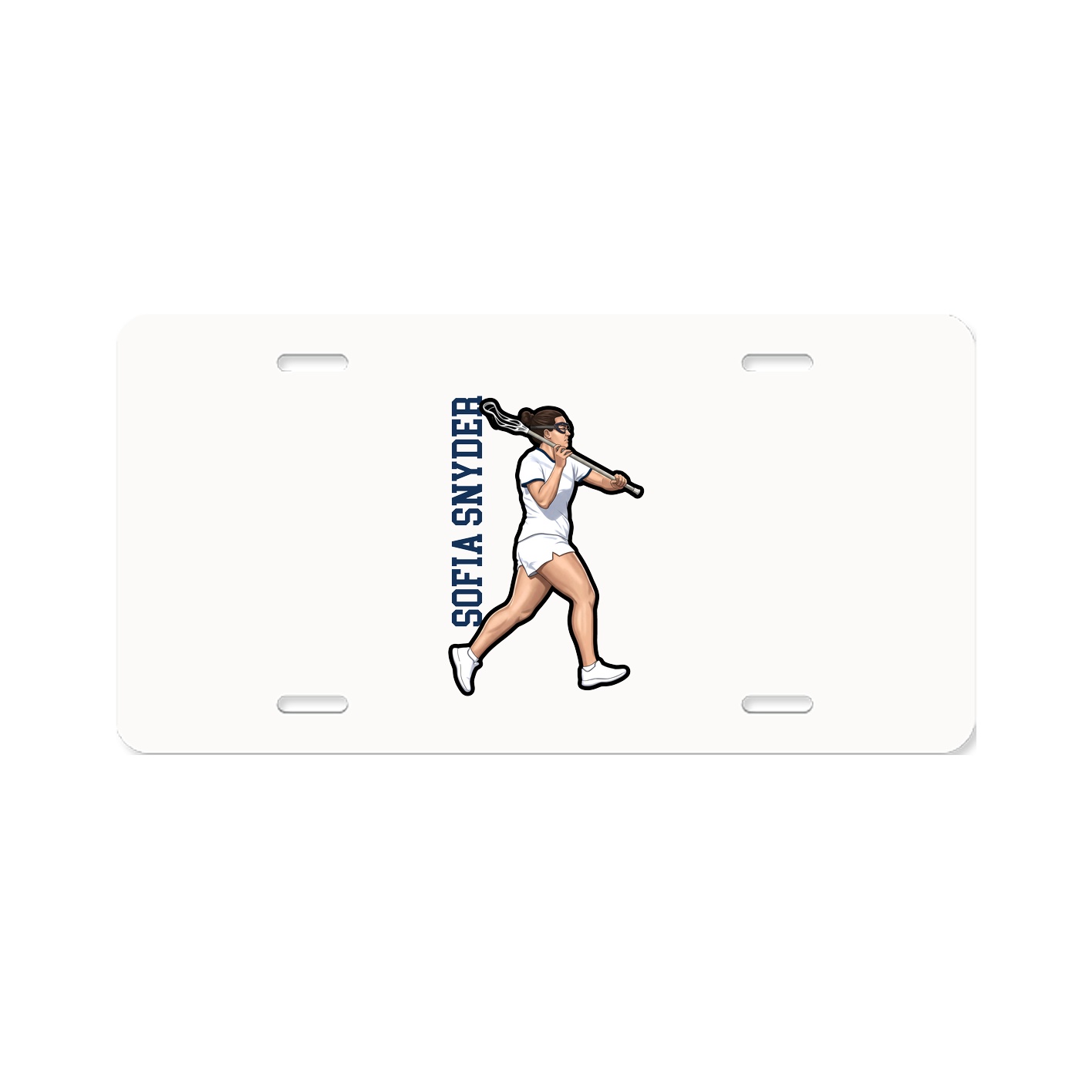 License Plate — Name Vertical in Classic