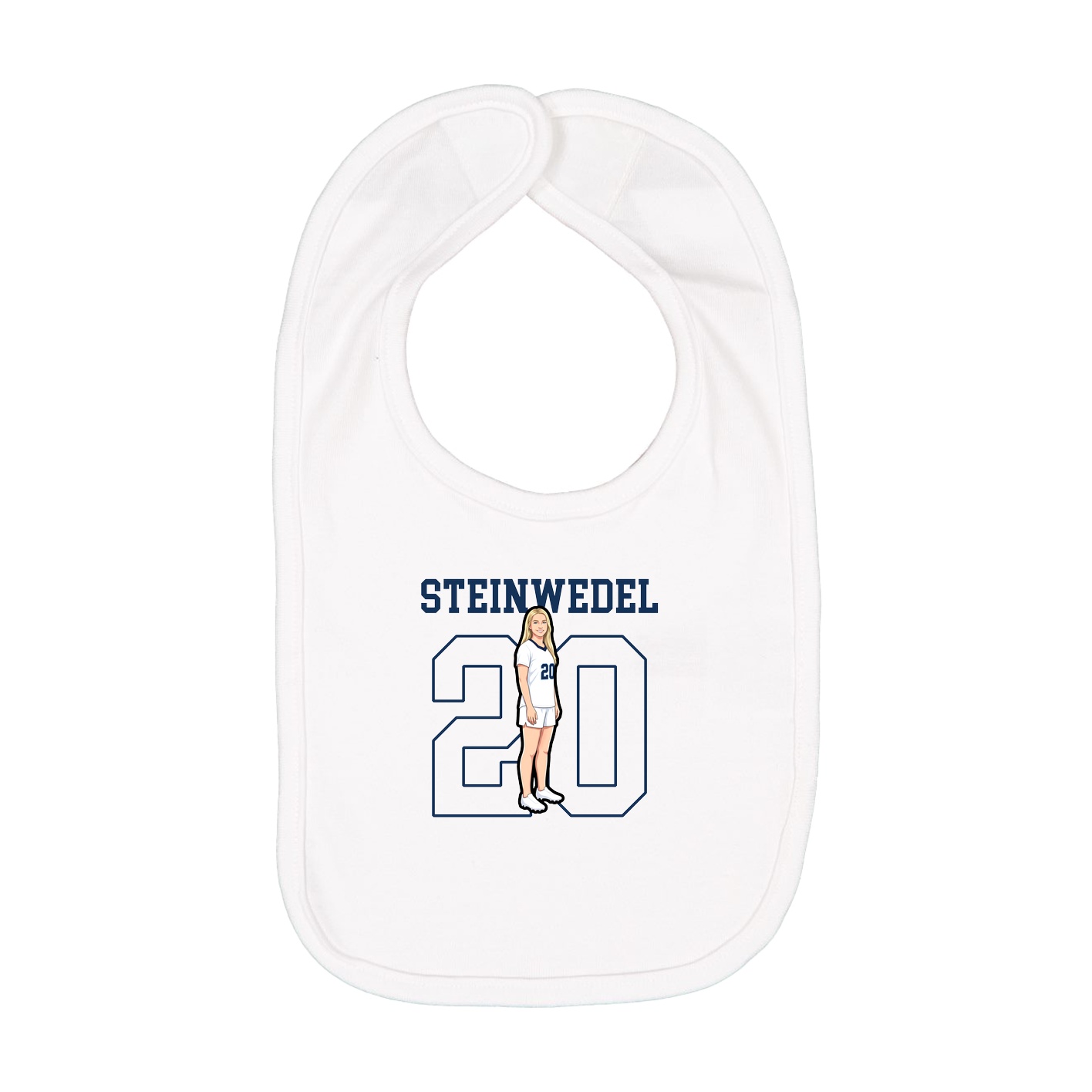 Infant Bib — Shirsey in White