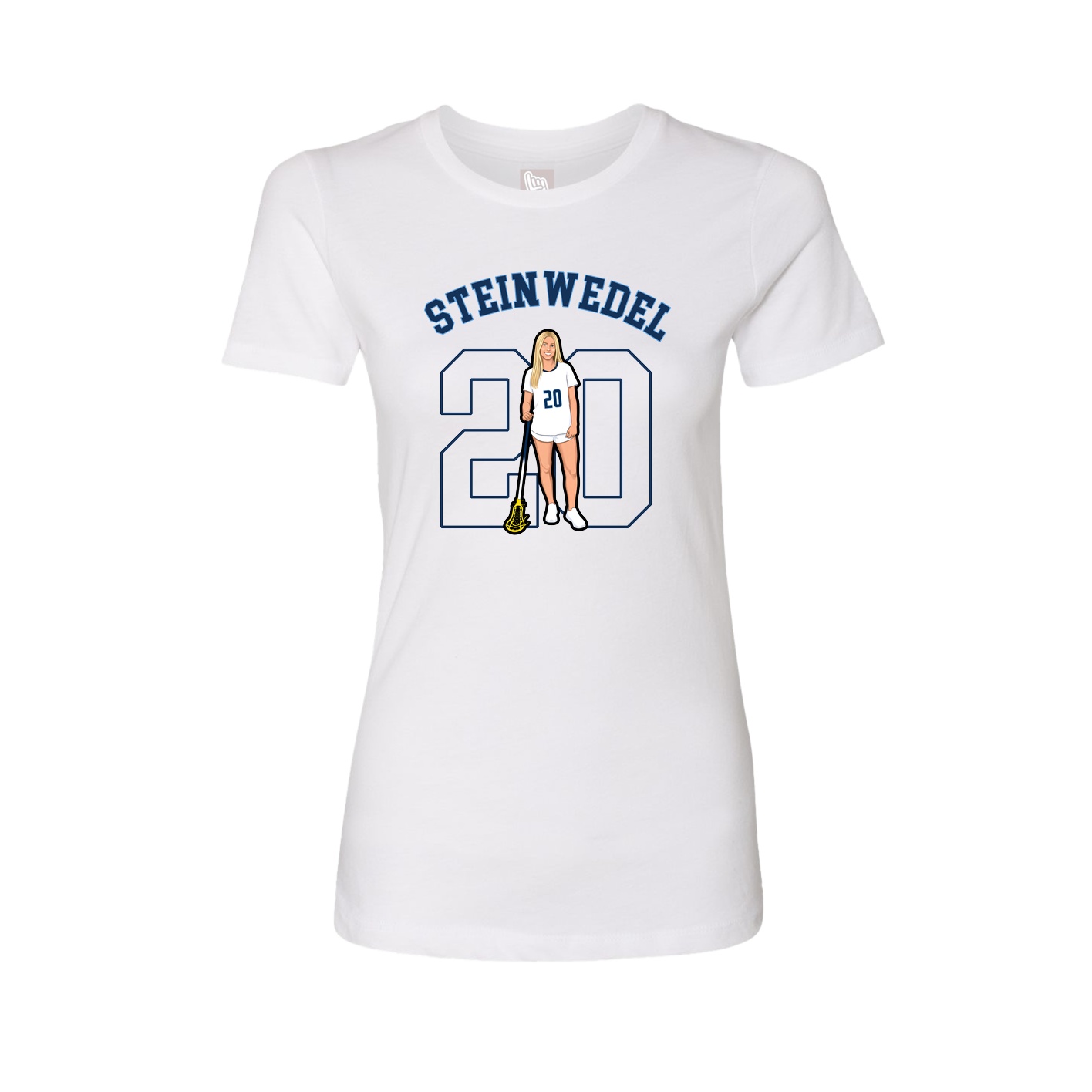 Fitted Women's Tee — Shirsey Arch in White