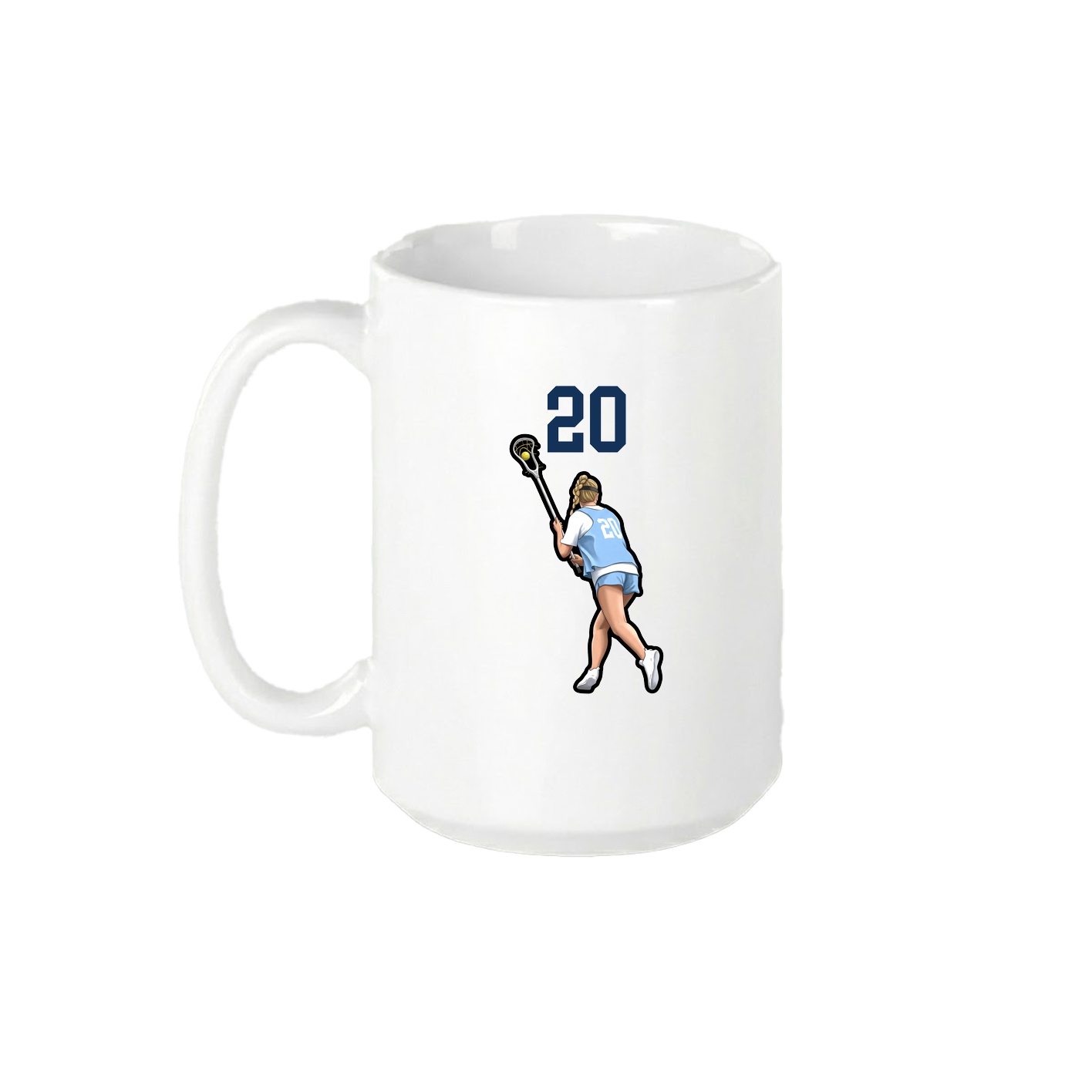15oz Coffee Mug — Number Top in White