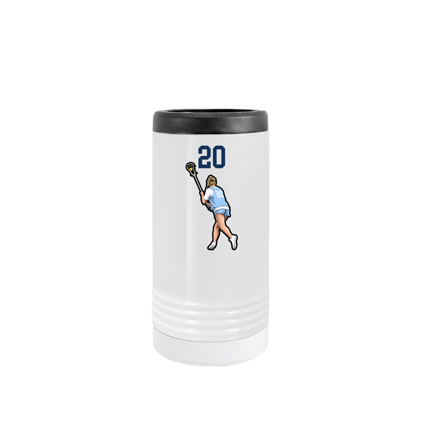 Slim Beverage Holder — Number Top in White