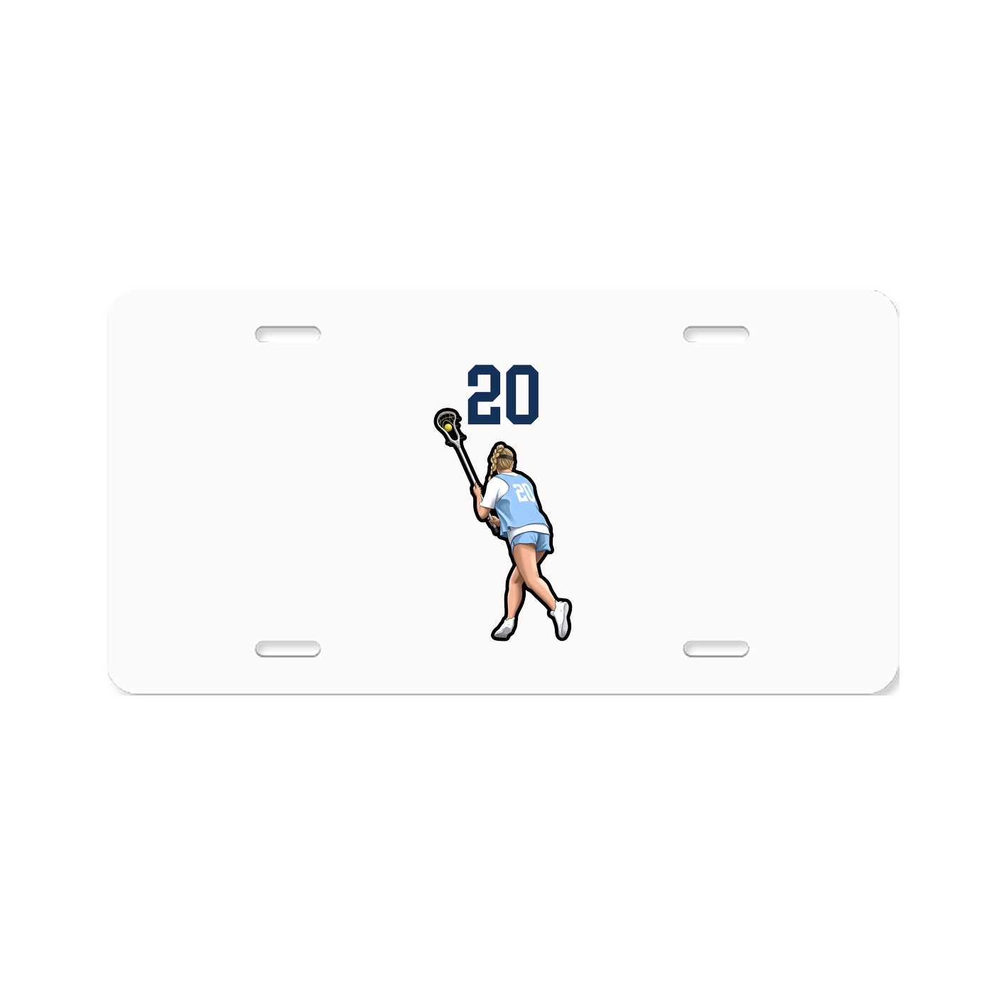 License Plate — Number Top in Classic