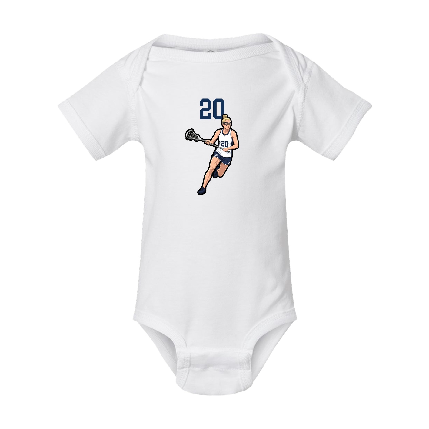 Baby Onesie — Number Top in White
