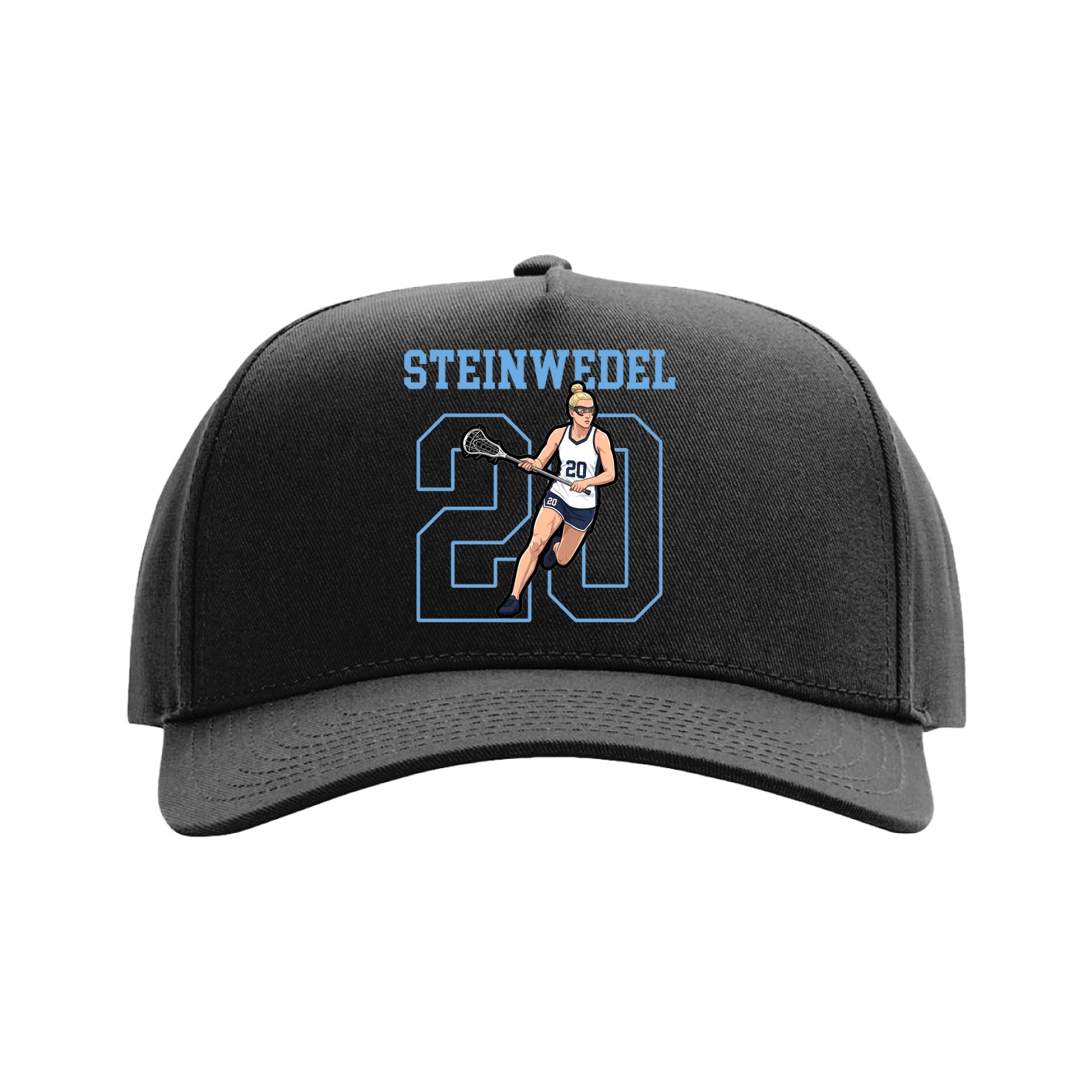 Full Fabric Five-Panel Champ Cap — Shirsey in Black