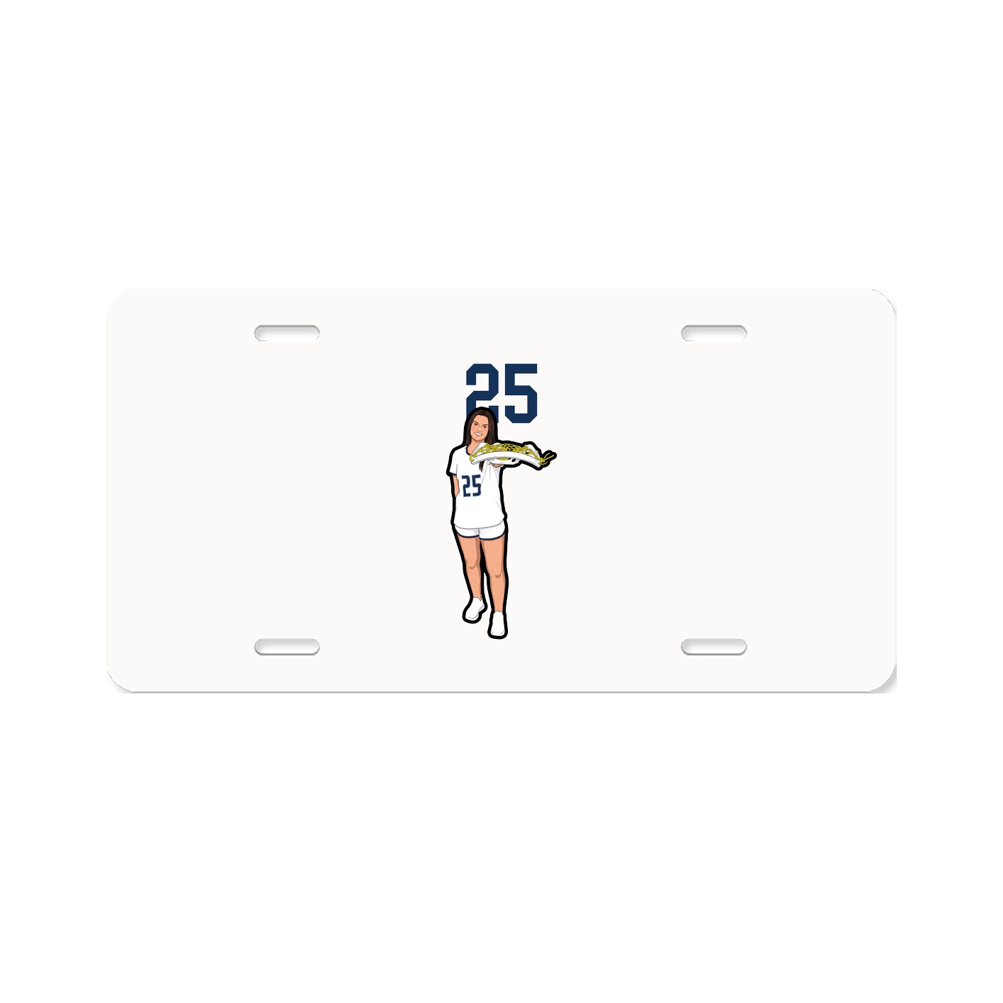 License Plate — Number Top in Classic