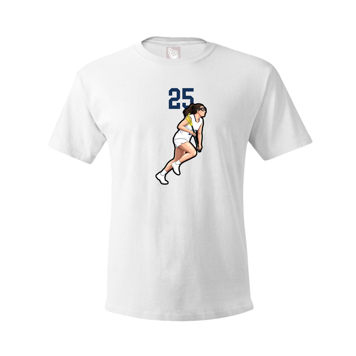 Youth Tee — Number Top in White