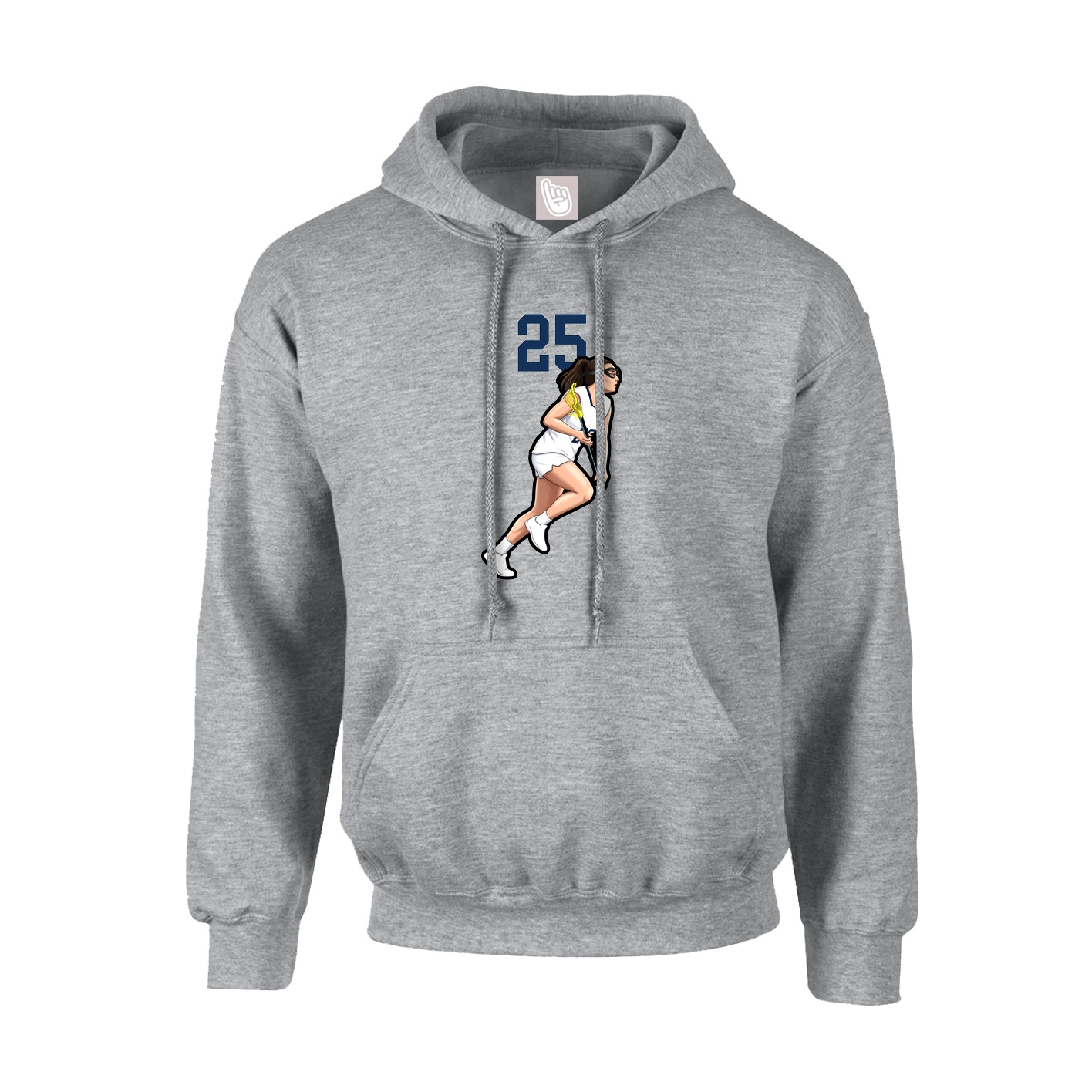 Hoodie — Number Top in Grey