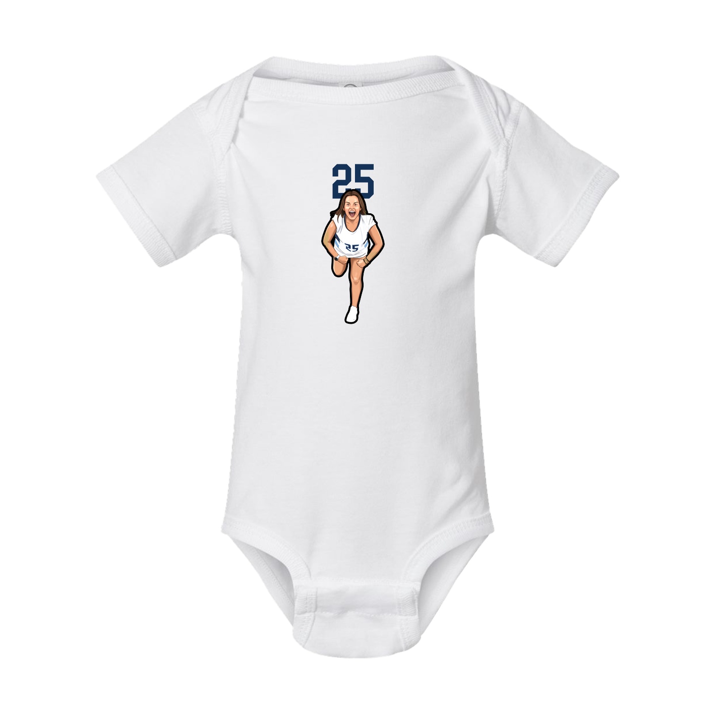 Baby Onesie — Number Top in White