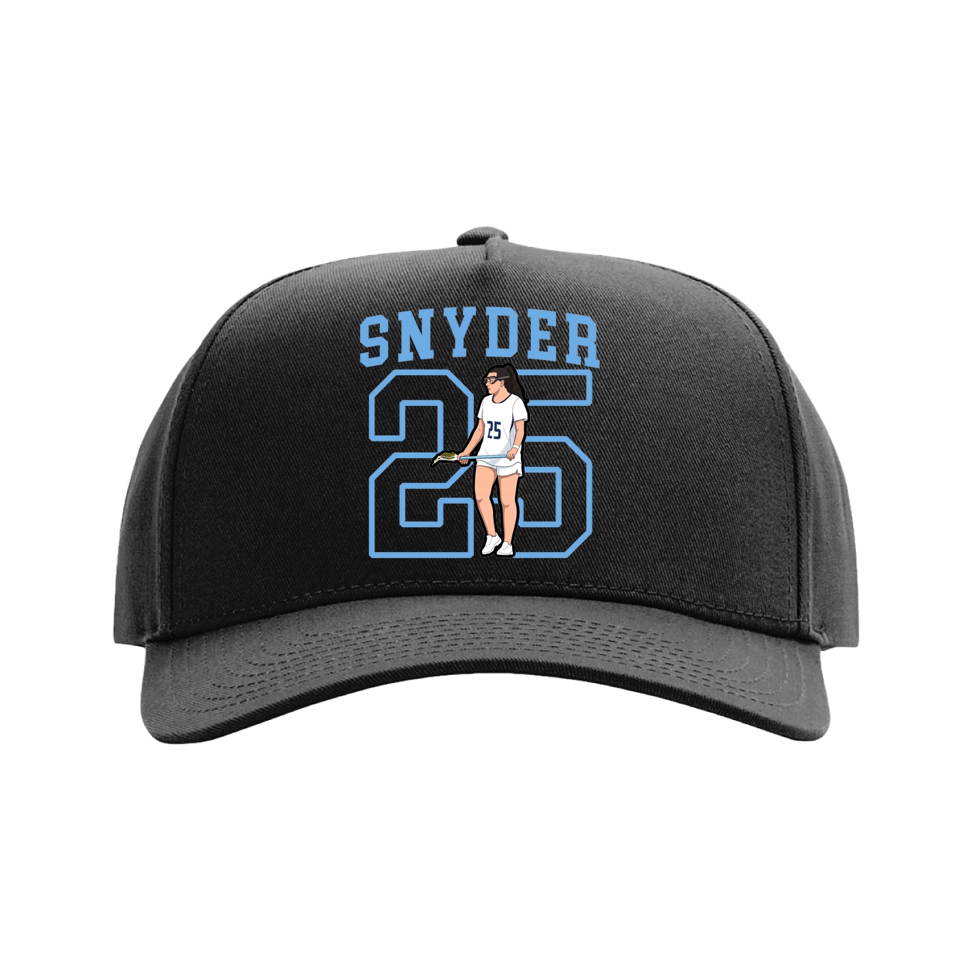 Full Fabric Five-Panel Champ Cap — Shirsey in Black