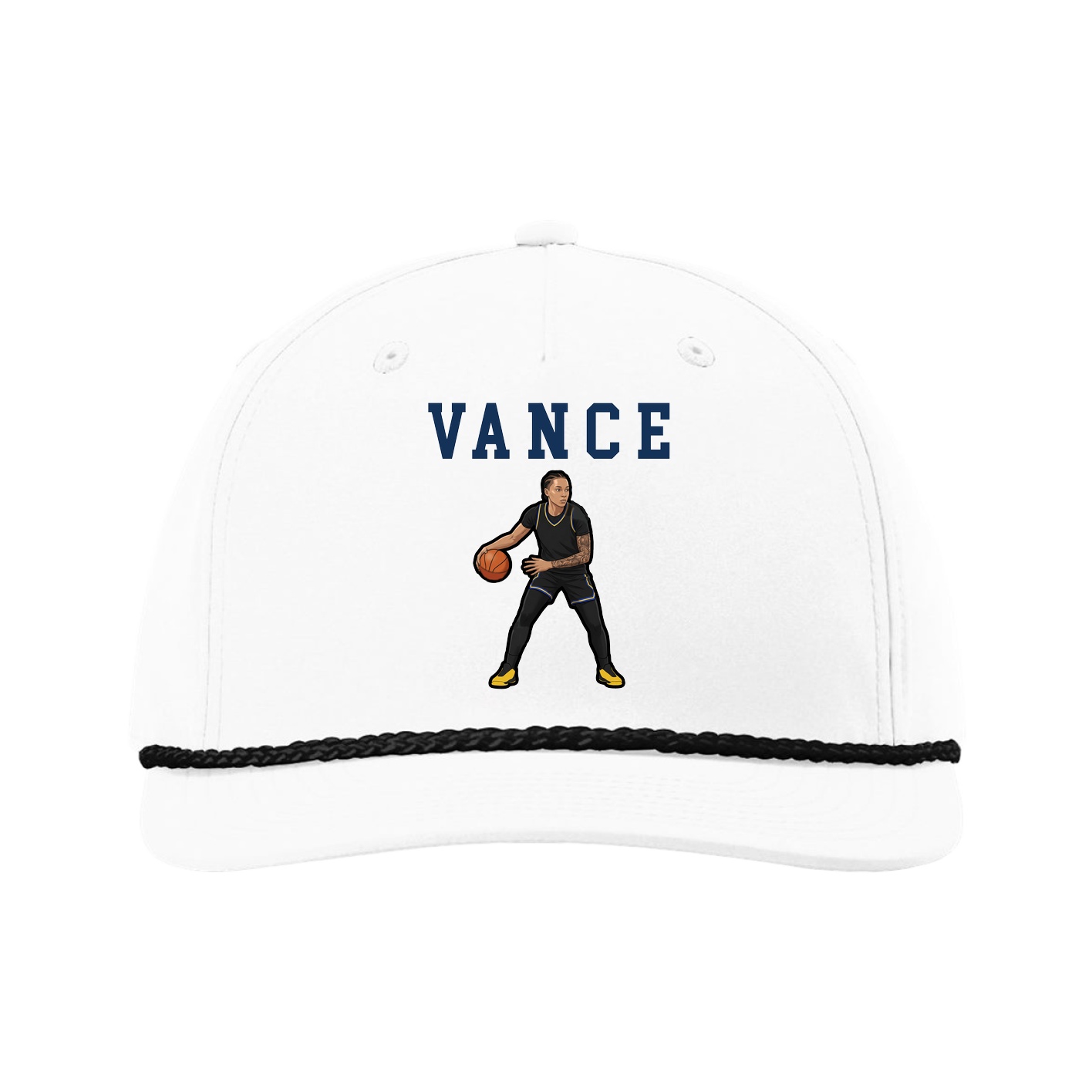 Five-Panel Classic Rope Cap — Shirsey in White