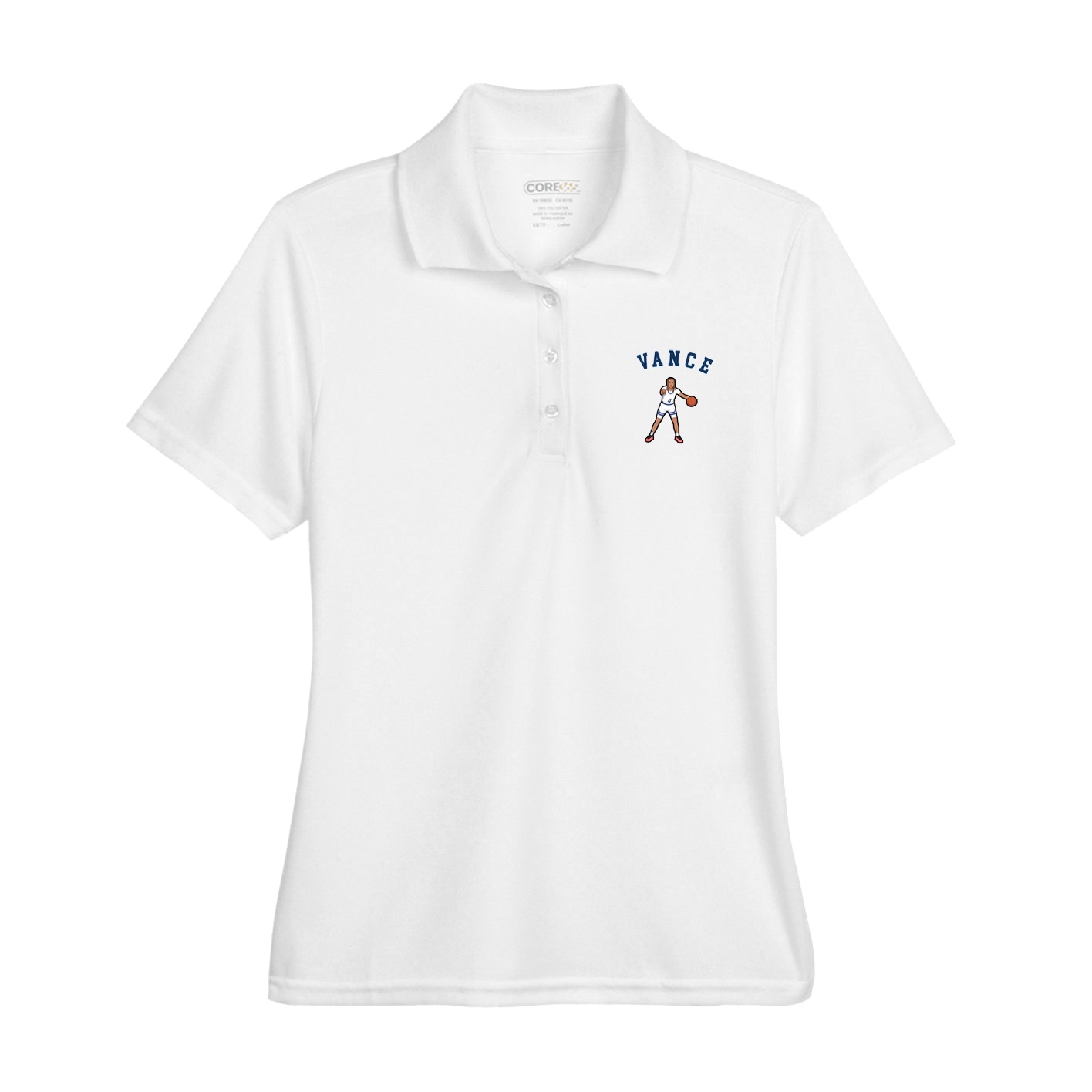 Womens Performance Polo — Shirsey Arch in White