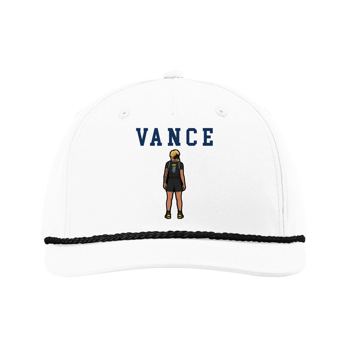 Five-Panel Classic Rope Cap — Shirsey in White