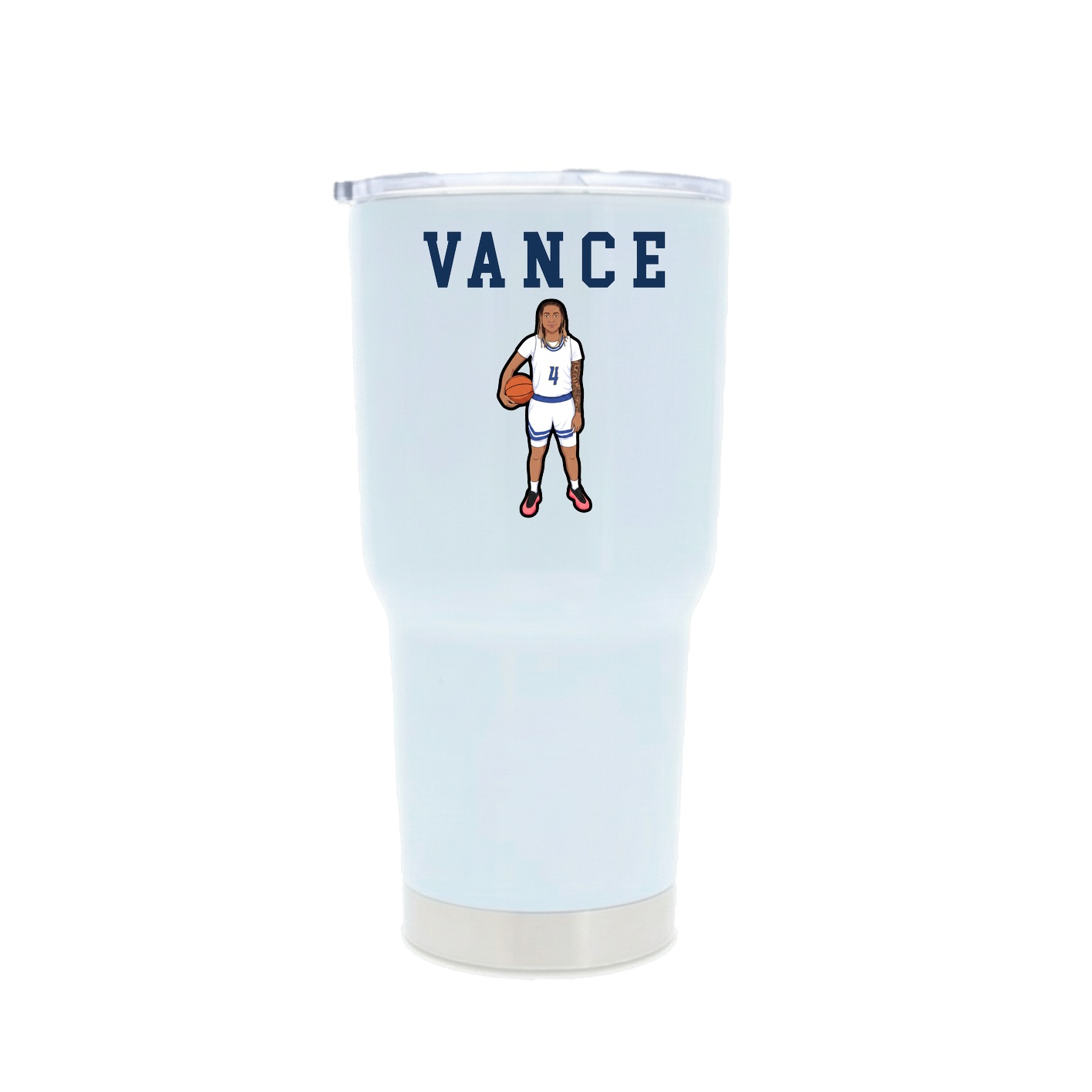 30oz Stainless Steel Tumbler — Shirsey in White