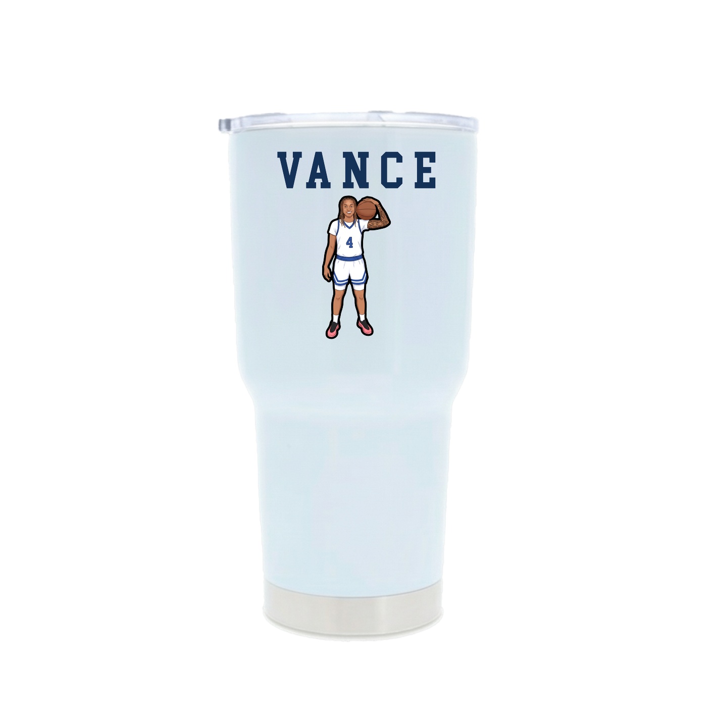 30oz Stainless Steel Tumbler — Shirsey in White