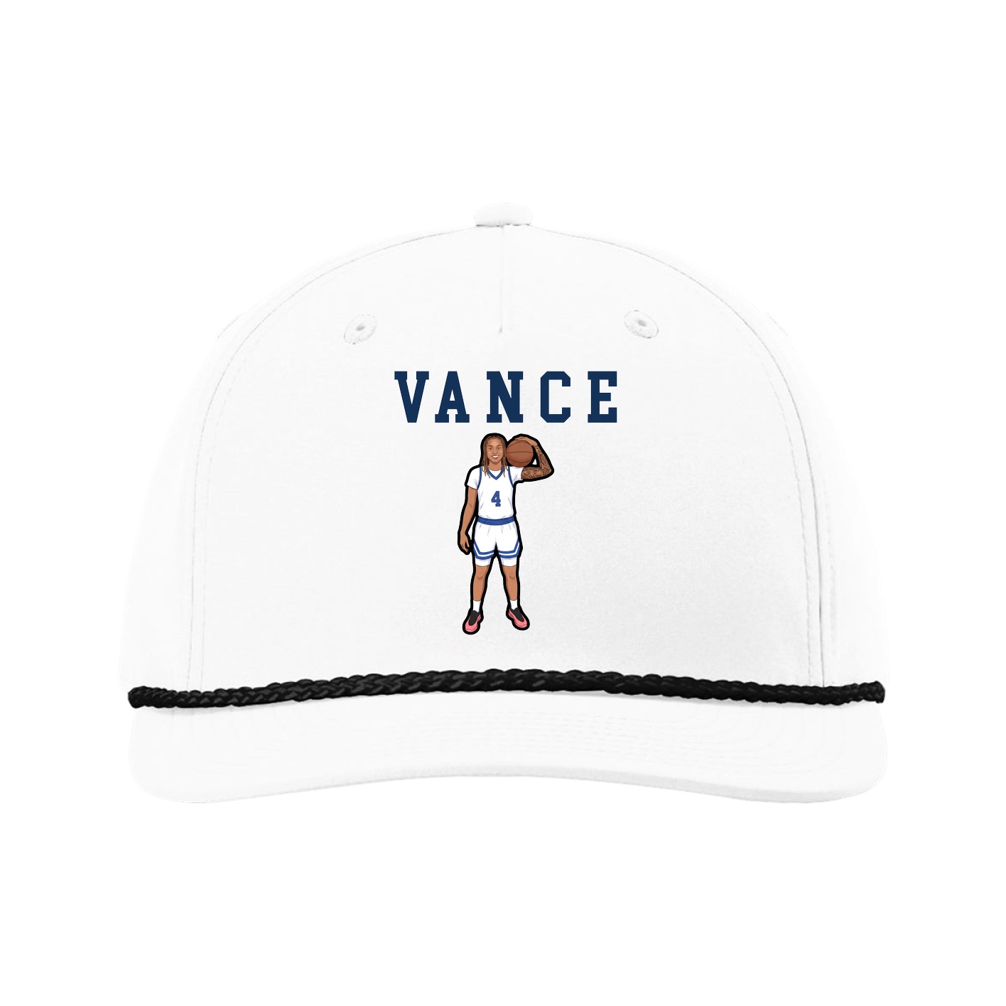 Five-Panel Classic Rope Cap — Shirsey in White