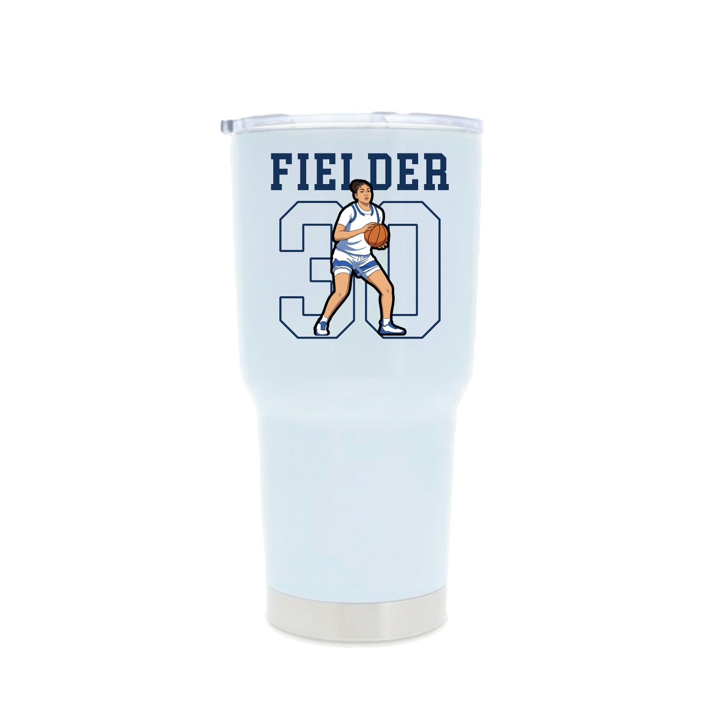 30oz Stainless Steel Tumbler — Shirsey in White