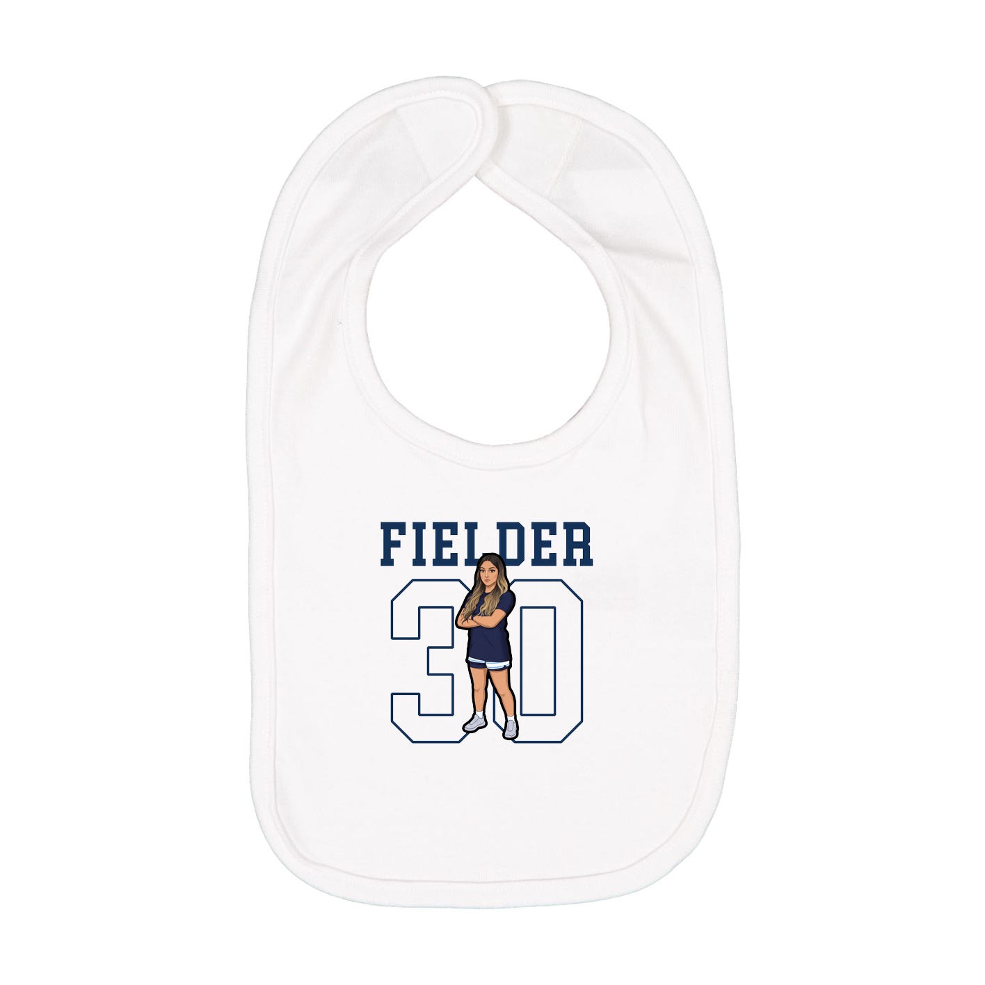 Infant Bib — Shirsey in White